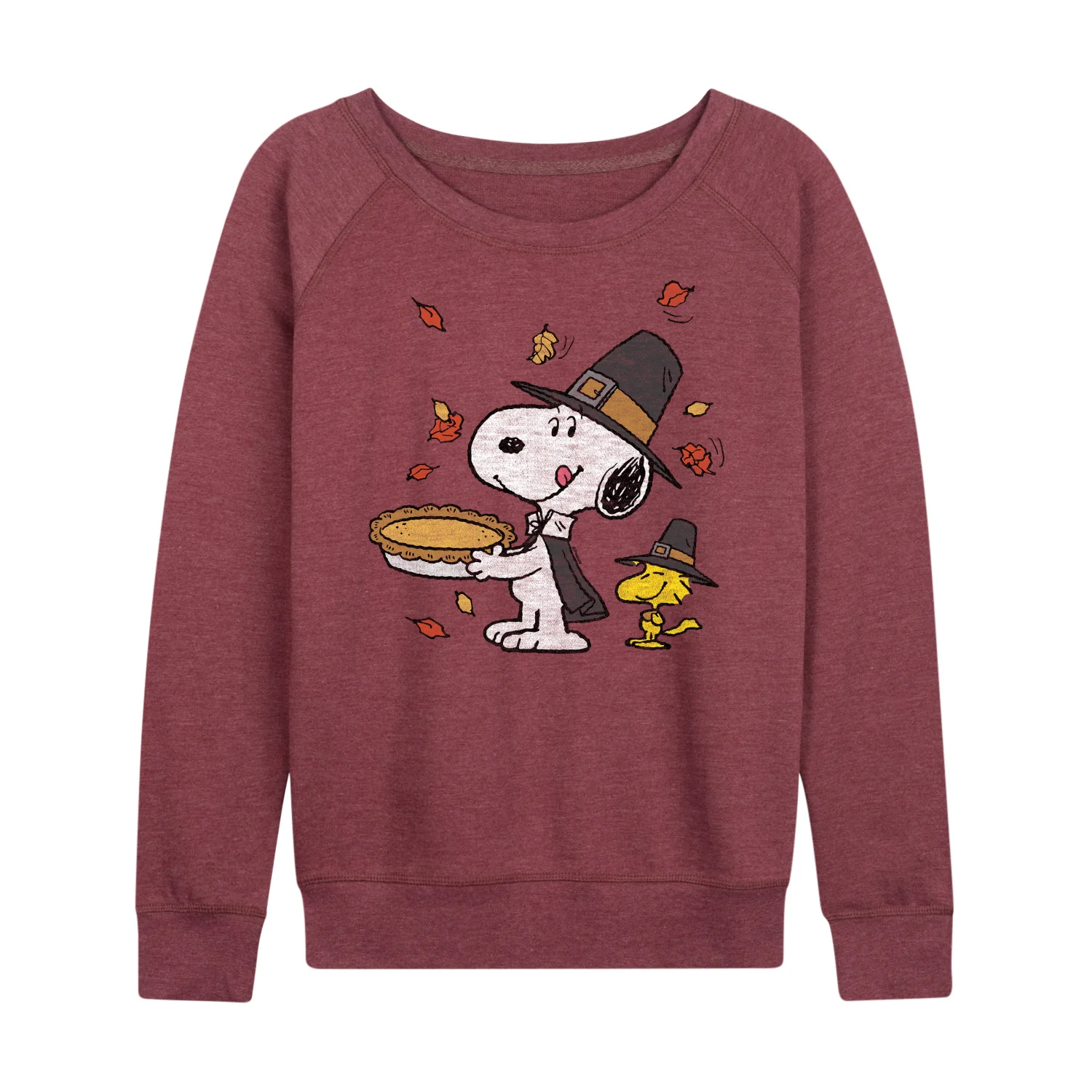 Peanuts - Thanksgiving Scene - Women's Lightweight French Terry Long Sleeve Shirt - Image 3