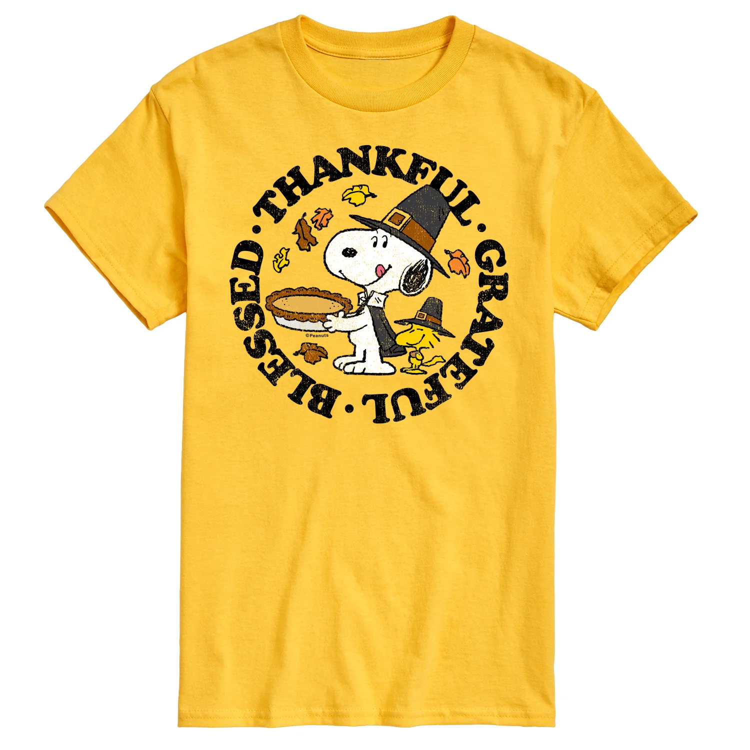 Peanuts - Thankful Grateful Blessed - Men's Short Sleeve Graphic T-Shirt - Image 2