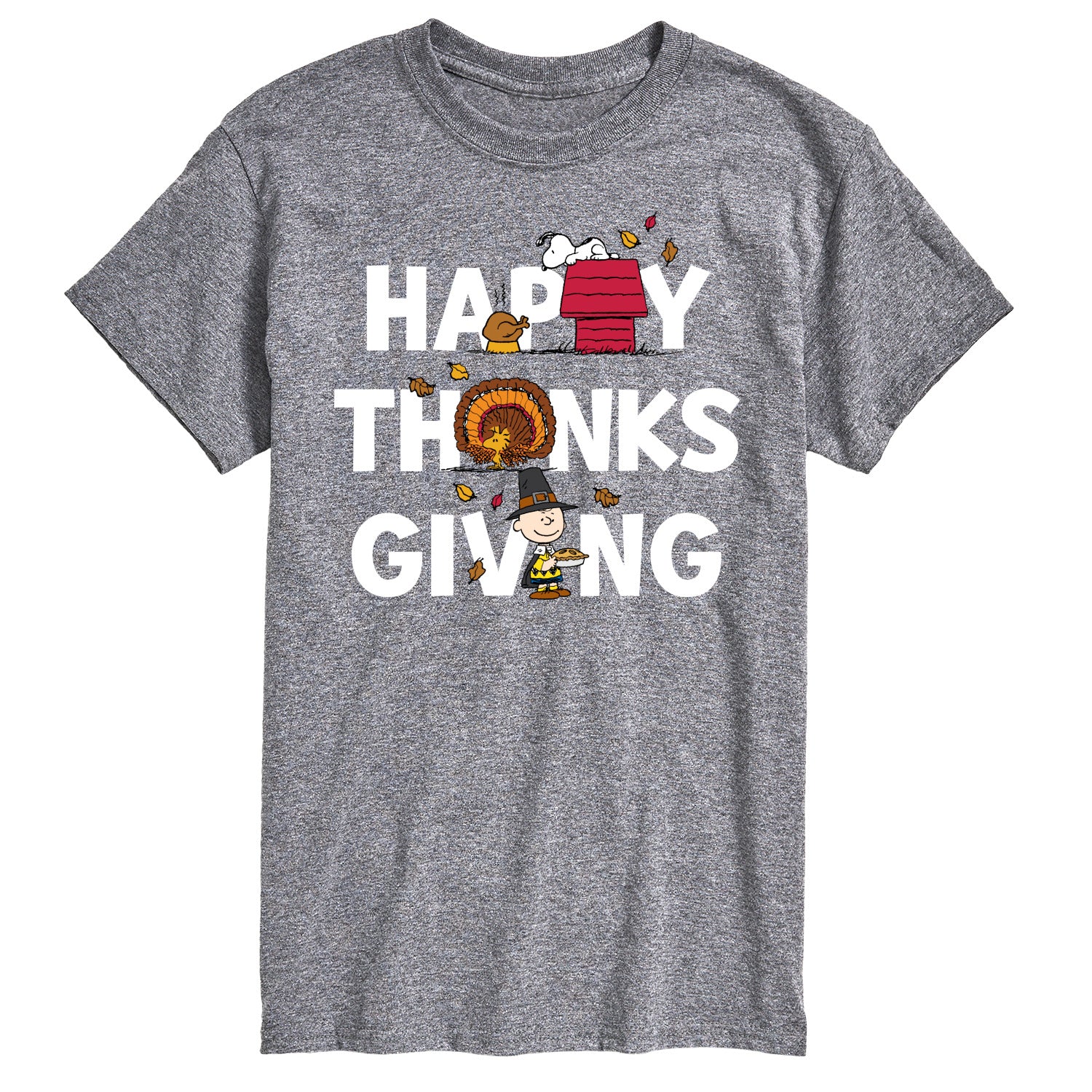 Peanuts - Happy Thanksgiving Icons - Men's Short Sleeve Graphic T-Shirt - Image 2