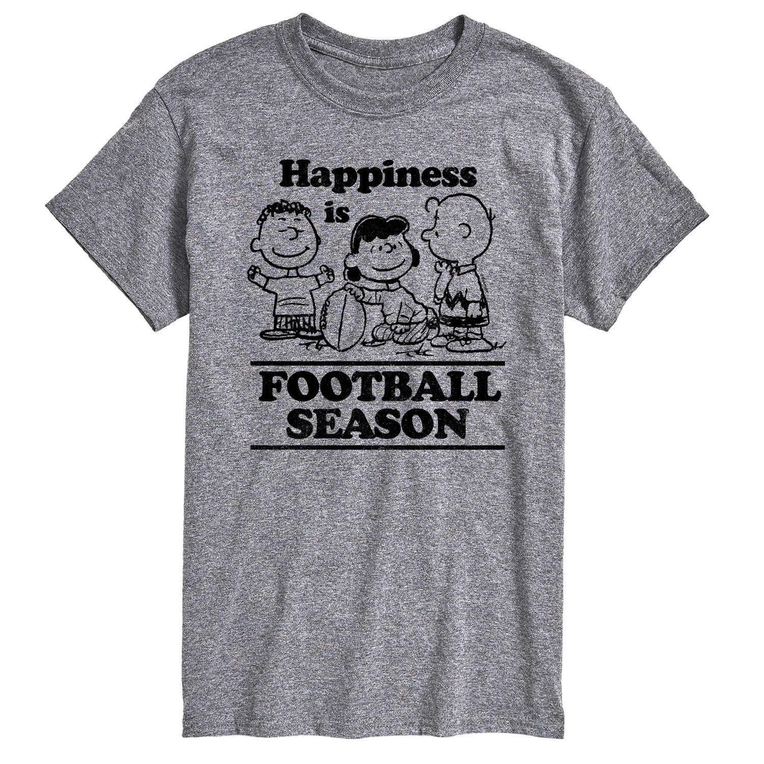 Peanuts - Happiness is Football - Men's Short Sleeve Graphic T-shirt - Image 2