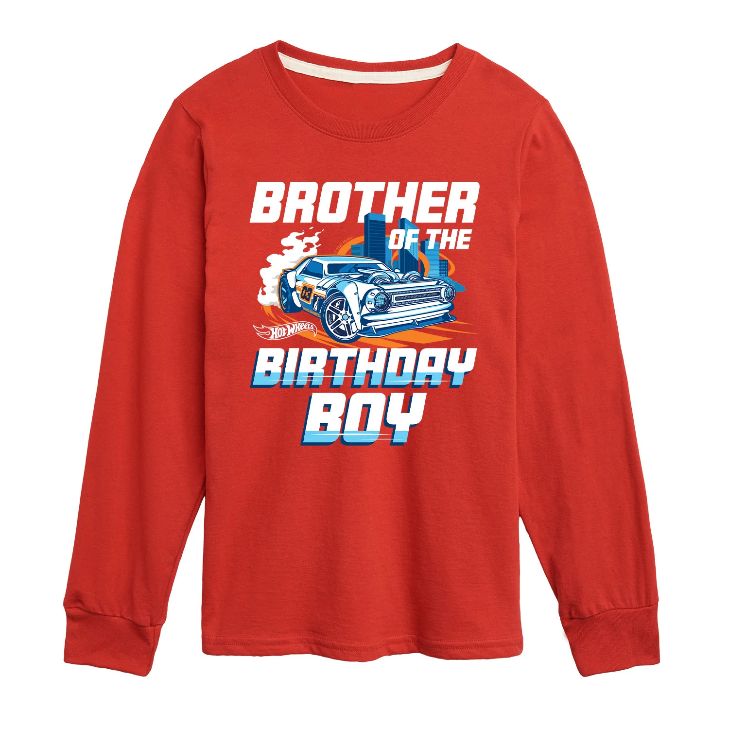 Hot Wheels - Brother Of Birthday Boy - Toddler And Youth Long Sleeve Graphic T-Shirt - Image 4