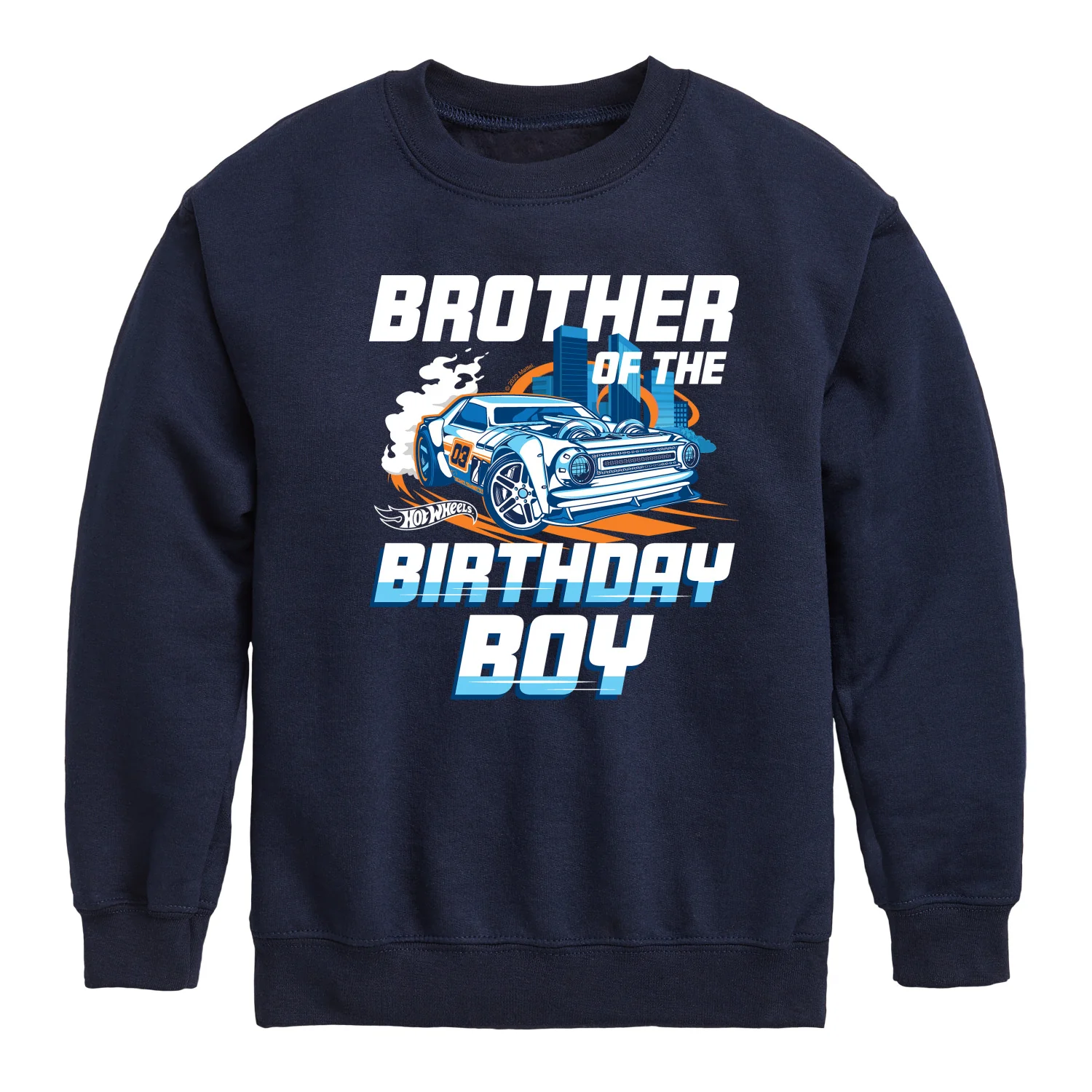 Hot Wheels - Brother Of Birthday Boy - Toddler And Youth Crewneck Fleece Sweatshirt - Image 3