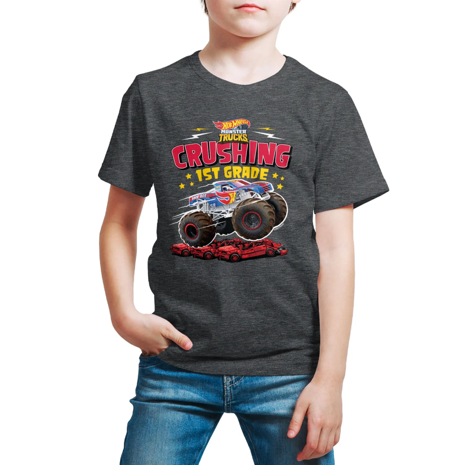 Hot Wheels - Crushing 1st Grade - Youth Short Sleeve Graphic T-Shirt - Image 3