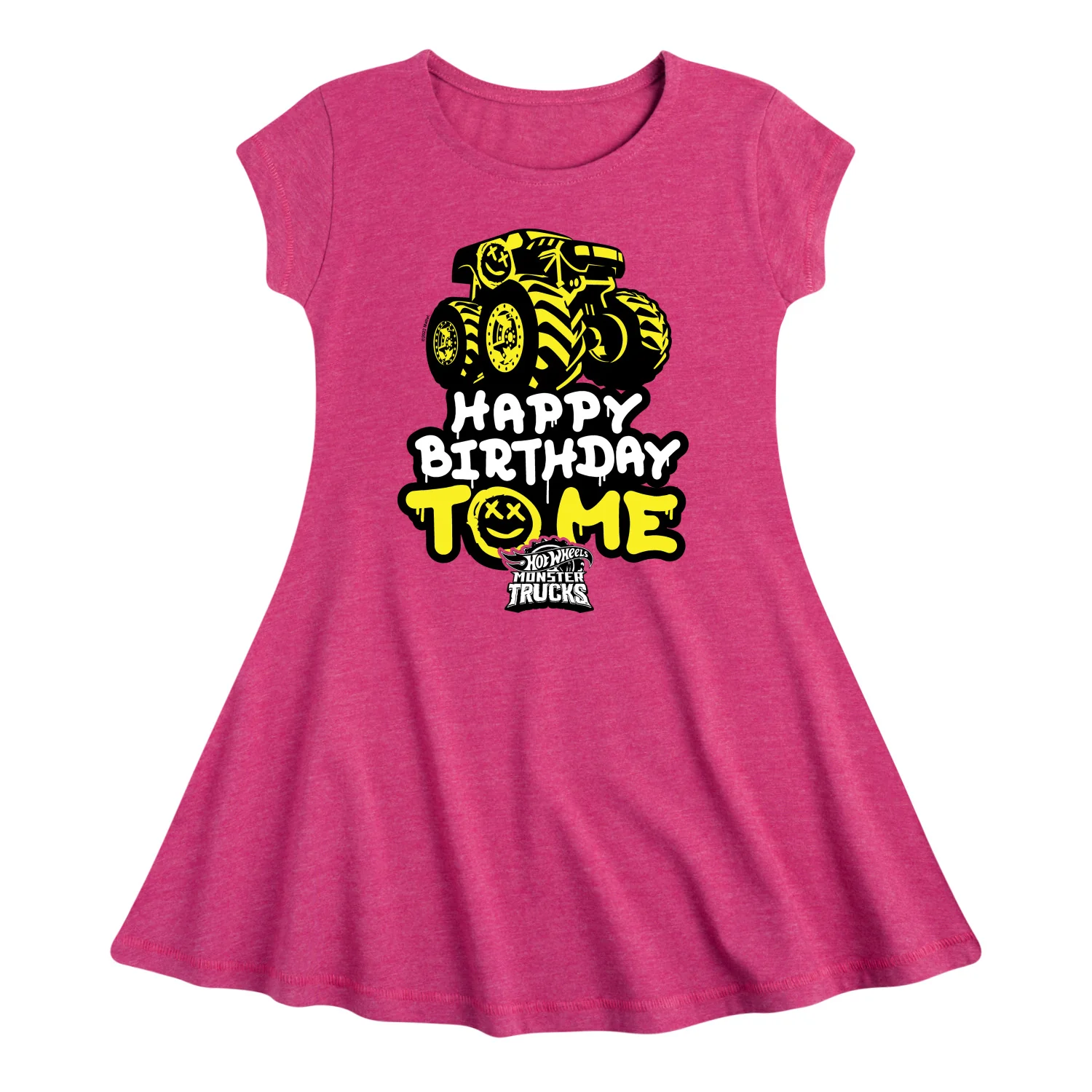Hot Wheels - Happy Birthday To Me - Toddler And Youth Girls Fit And Flare Dress - Image 2