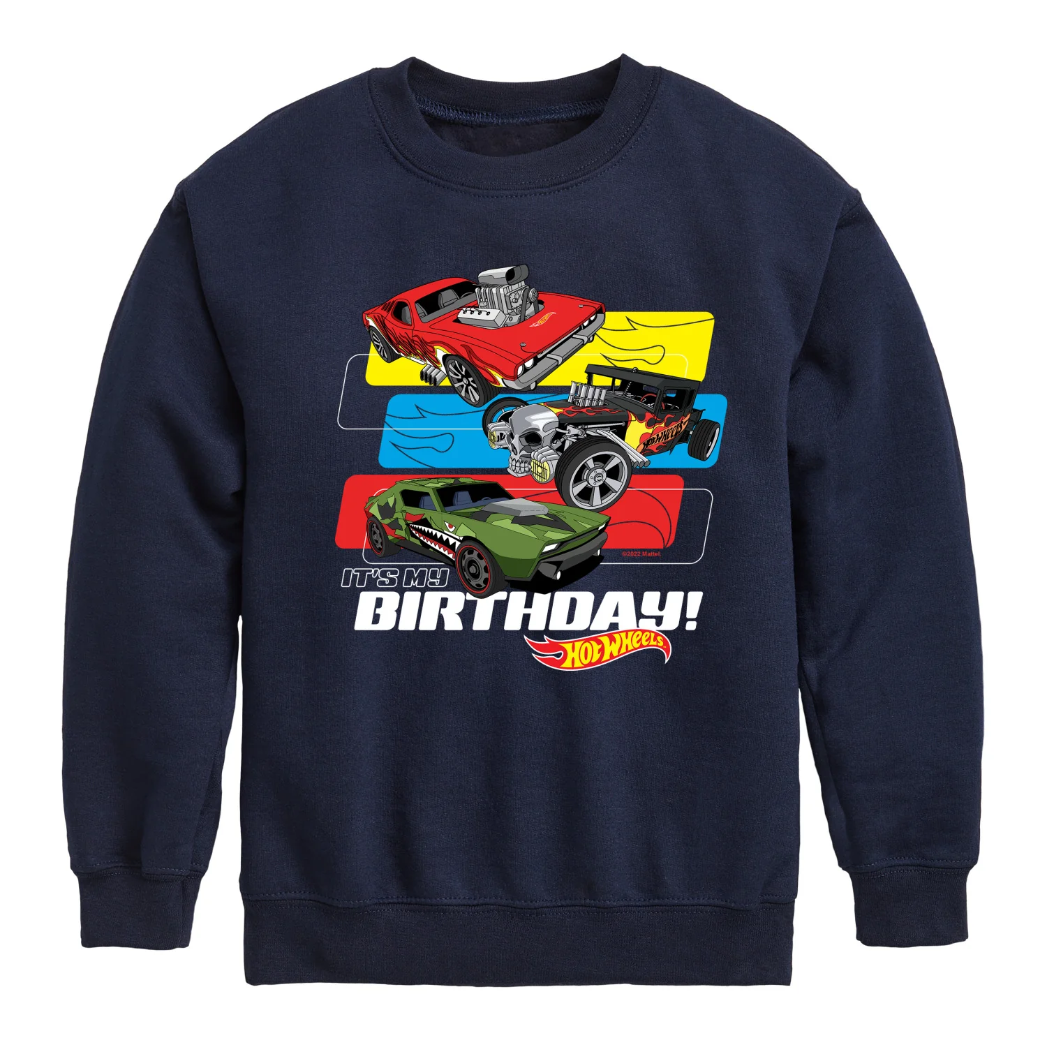 Hot Wheels - Its My Birthday - Toddler And Youth Crewneck Fleece Sweatshirt - Image 3