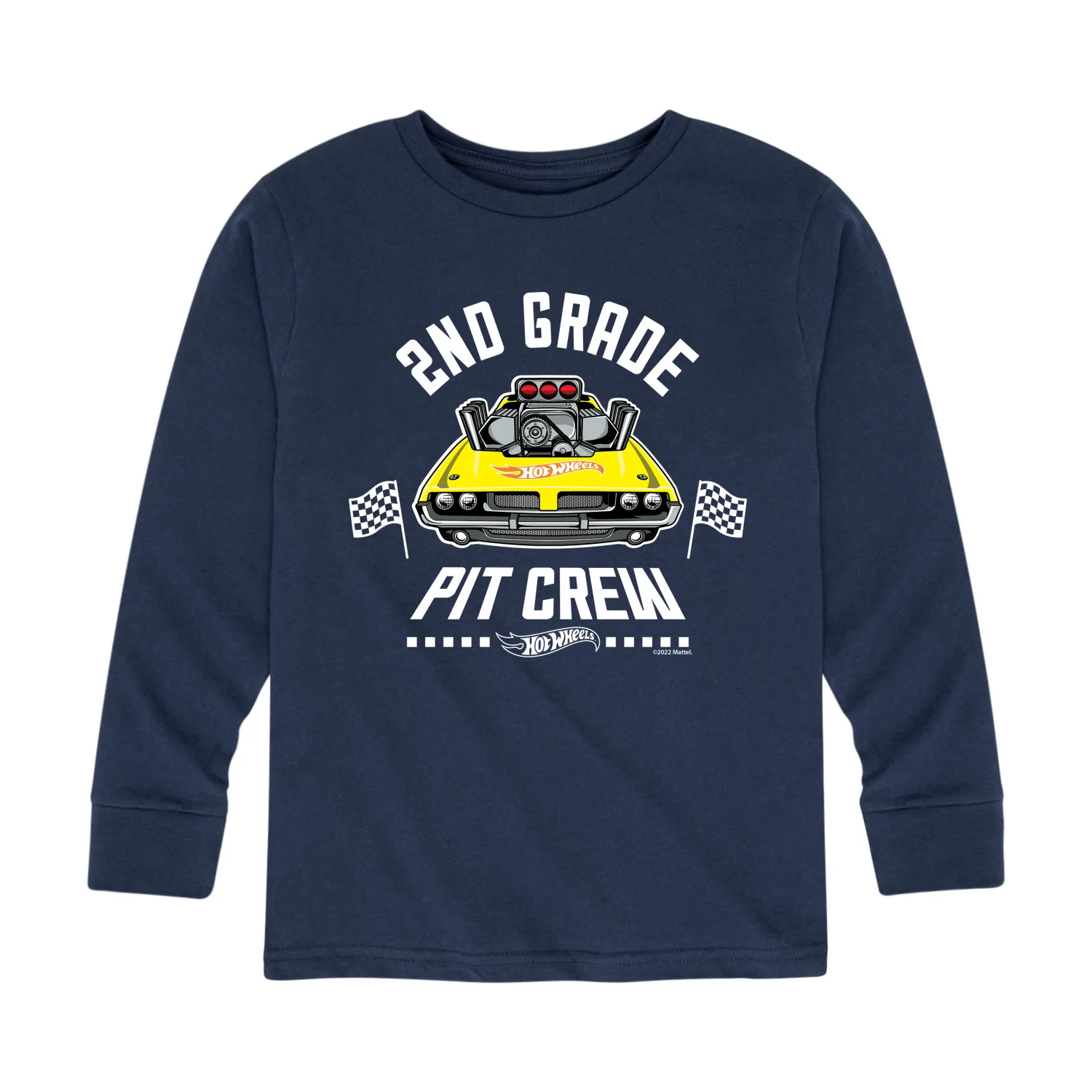 Hot Wheels - Pit Crew 2nd Grade - Youth Long Sleeve Graphic T-Shirt - Image 3
