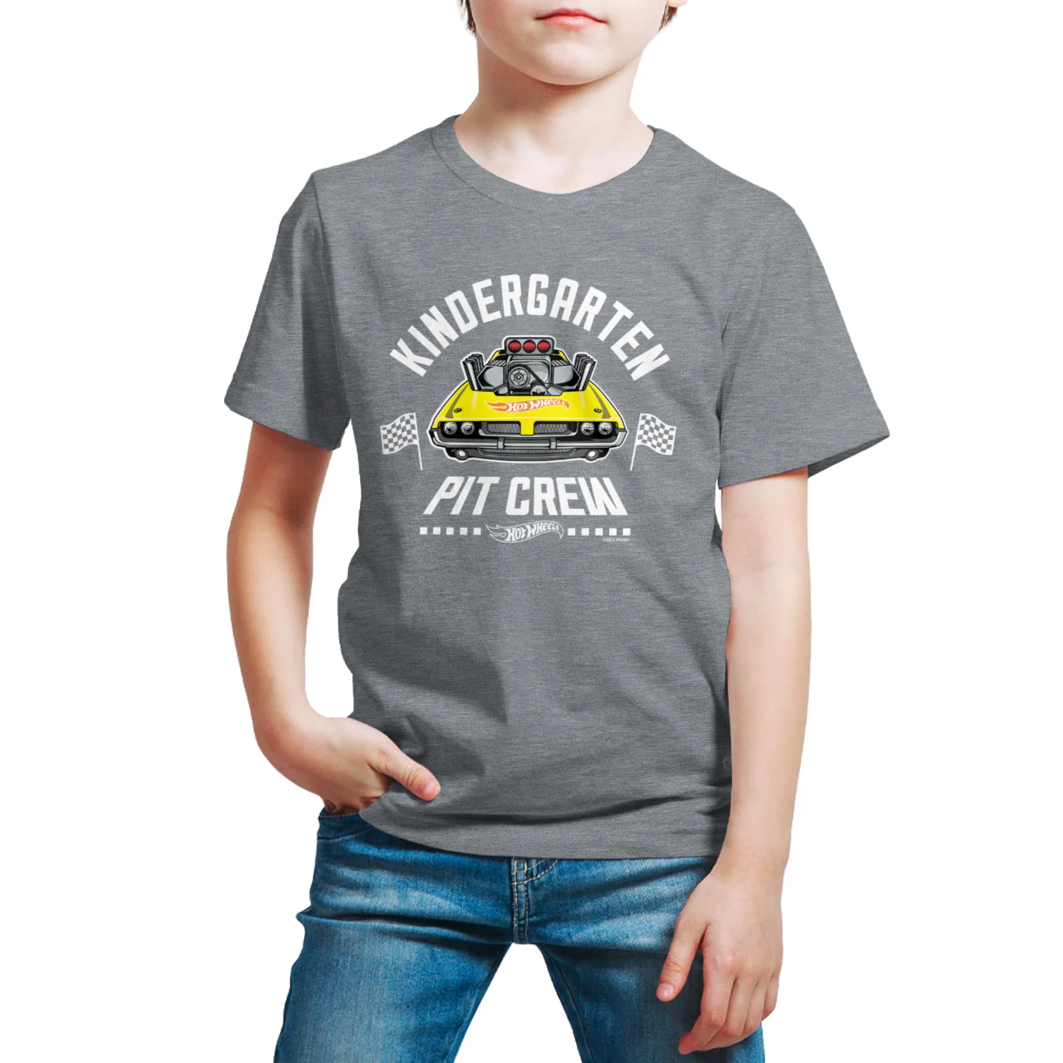 Hot Wheels - Pit Crew Kindergarten - Youth Short Sleeve Graphic T-Shirt - Image 4