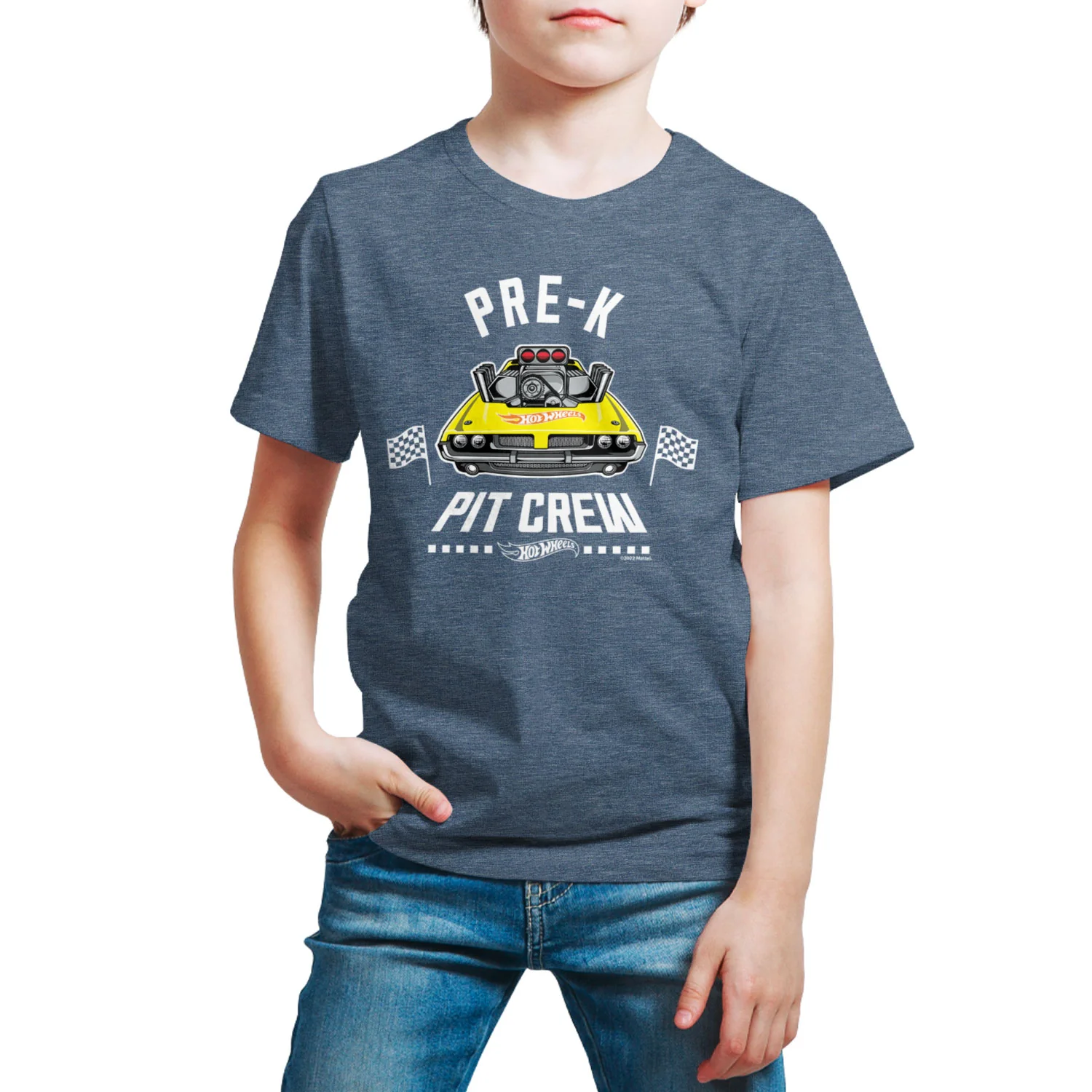 Hot Wheels - Pit Crew Pre K - Youth Short Sleeve Graphic T-Shirt - Image 3
