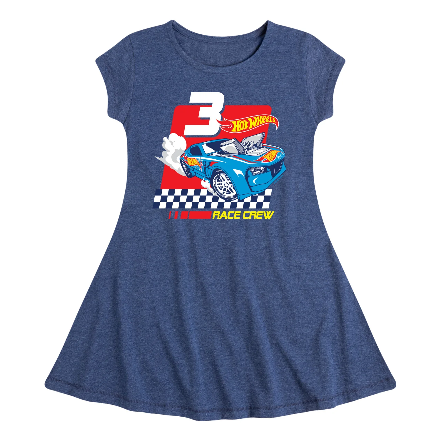 Hot Wheels - Race Crew 3 Yrs - Toddler And Youth Girls Fit And Flare Dress - Image 2