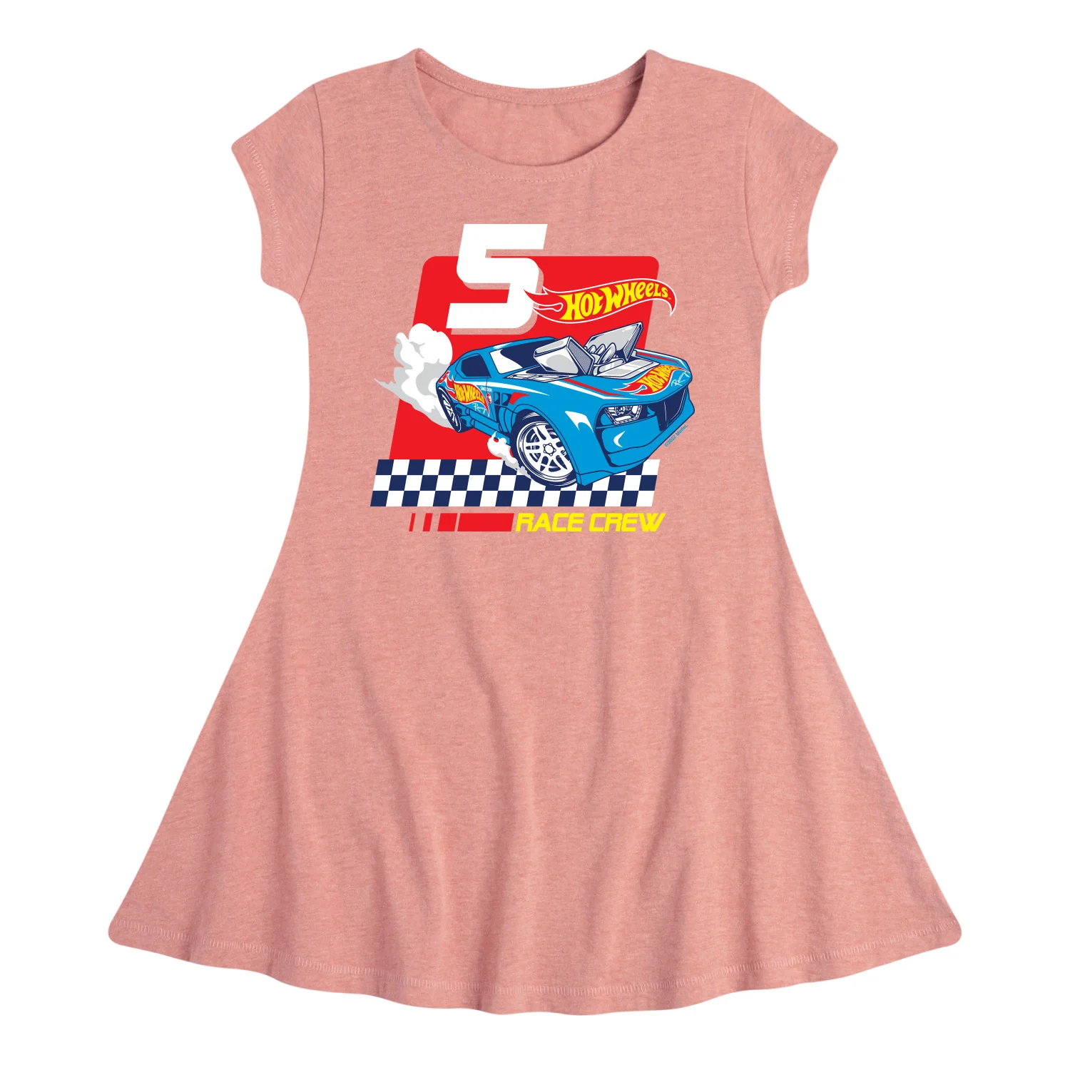Hot Wheels - Race Crew 5 Yrs - Toddler And Youth Girls Fit And Flare Dress