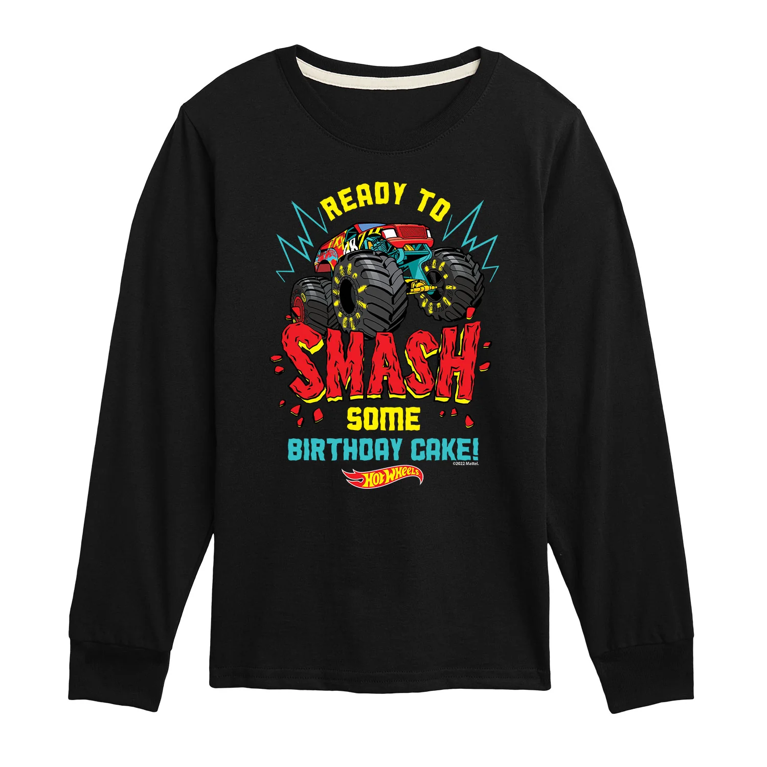 Hot Wheels - Ready To Smash Cake - Toddler And Youth Long Sleeve Graphic T-Shirt - Image 2
