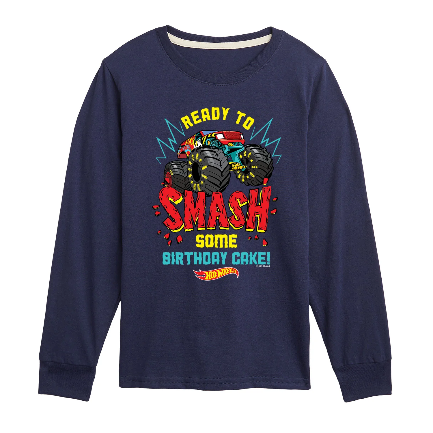 Hot Wheels - Ready To Smash Cake - Toddler And Youth Long Sleeve Graphic T-Shirt - Image 3