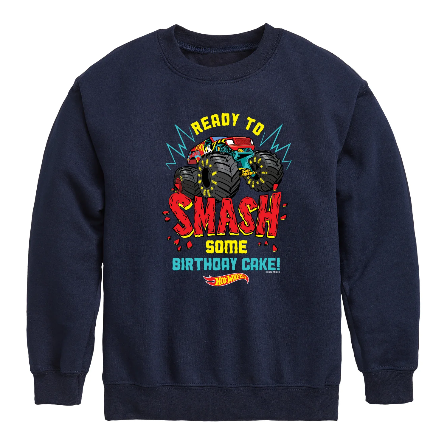 Hot Wheels - Ready To Smash Cake - Toddler And Youth Crewneck Fleece Sweatshirt - Image 4