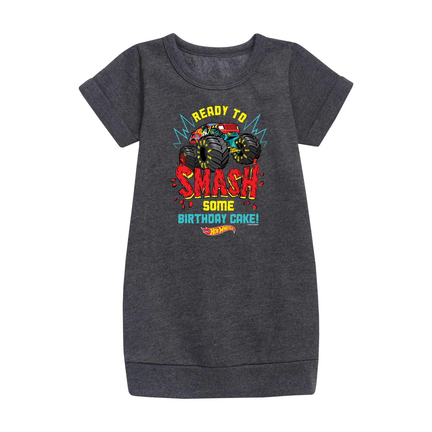 Hot Wheels - Ready To Smash Cake - Toddler And Youth Girls Fleece Dress - Image 2