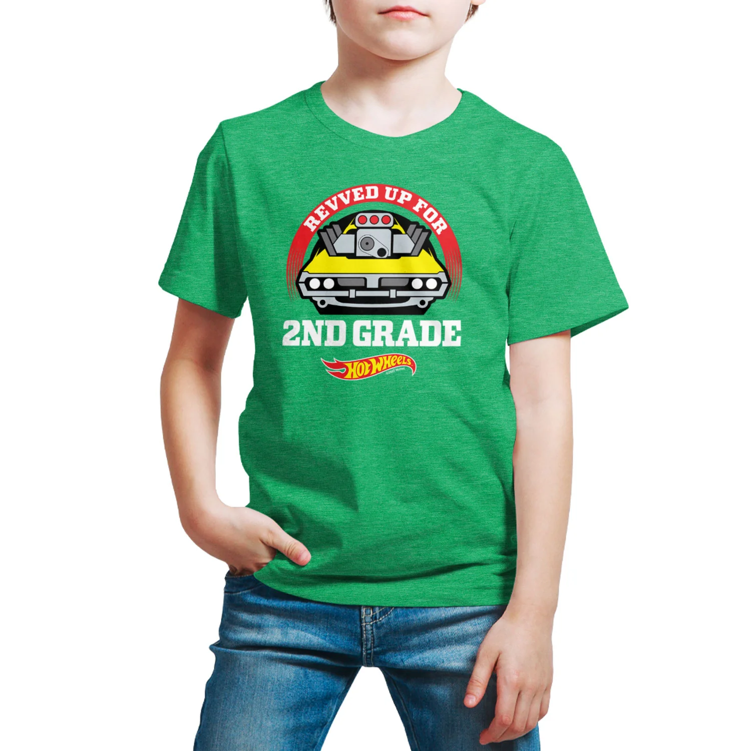 Hot Wheels - Revved Up For 2nd Grade - Youth Short Sleeve Graphic T-Shirt - Image 5