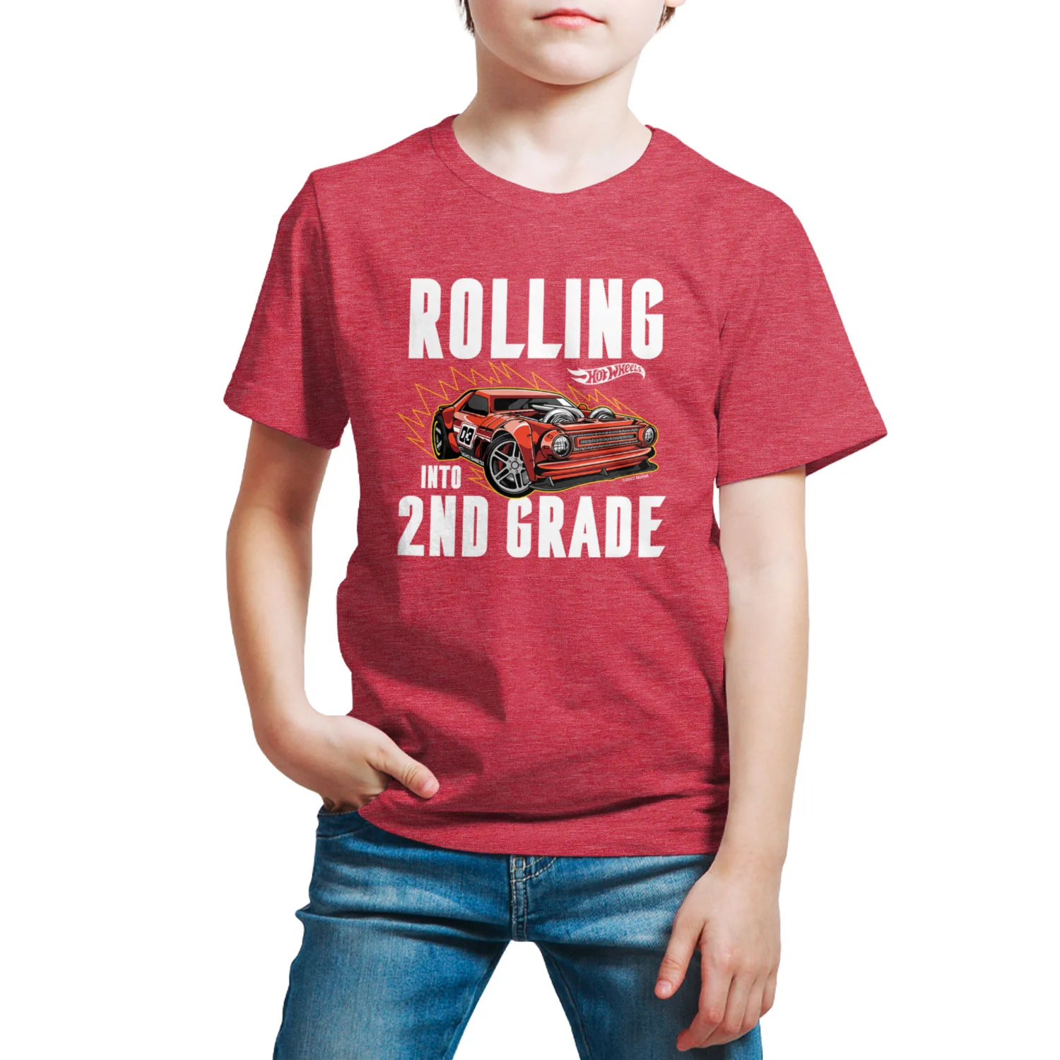 Hot Wheels - Rolling Into 2nd Grade - Youth Short Sleeve Graphic T-Shirt - Image 6