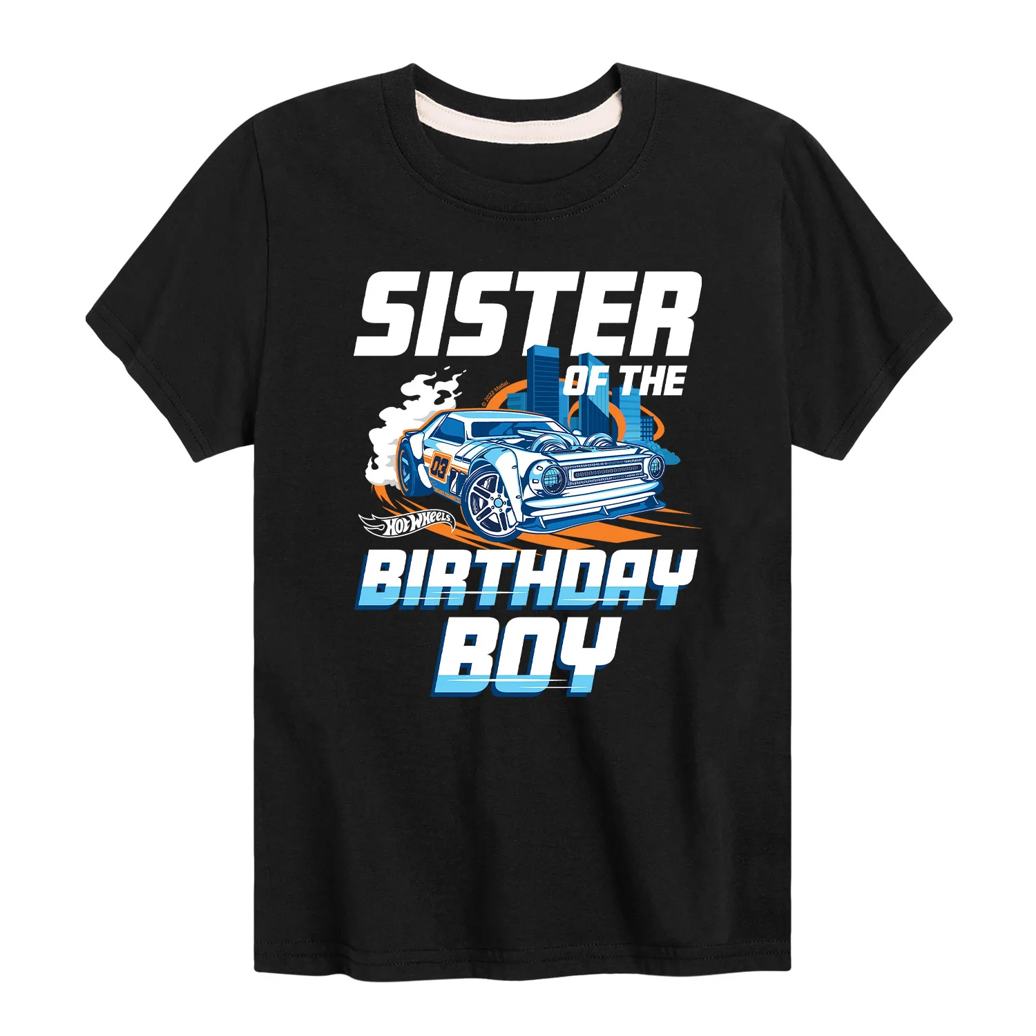 Hot Wheels - Sister Of Birthday Boy - Toddler And Youth Short Sleeve Graphic T-Shirt - Image 2