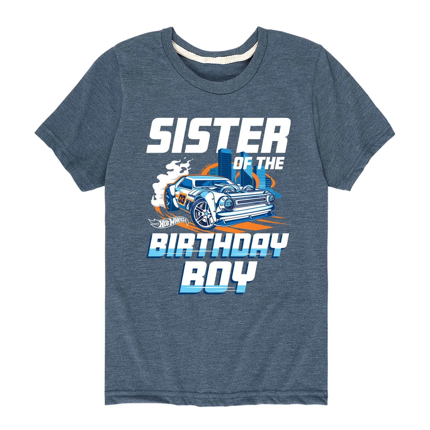 Hot Wheels - Sister Of Birthday Boy - Toddler And Youth Short Sleeve Graphic T-Shirt - Image 3