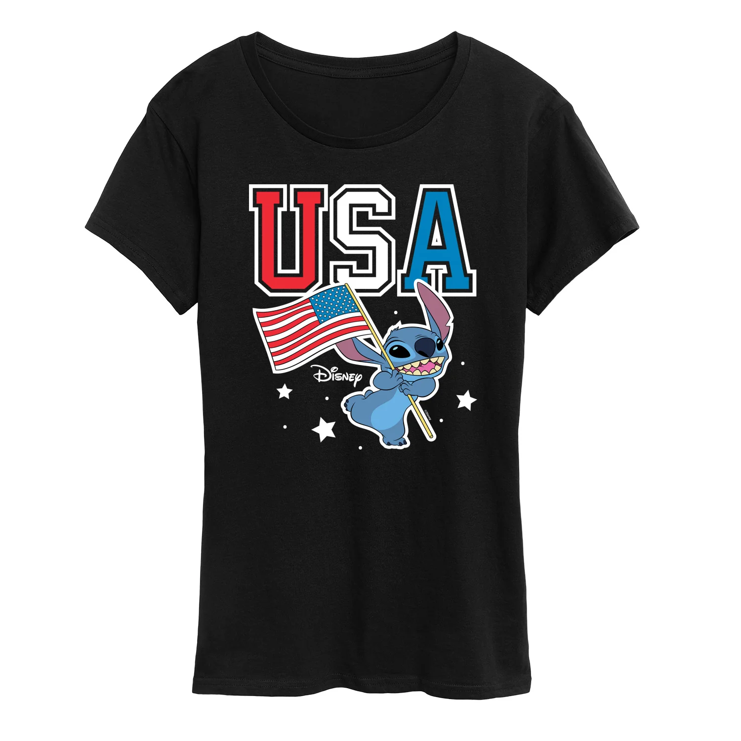 Lilo & Stitch - USA Stitch - Women's Short Sleeve Graphic T-Shirt - Image 2