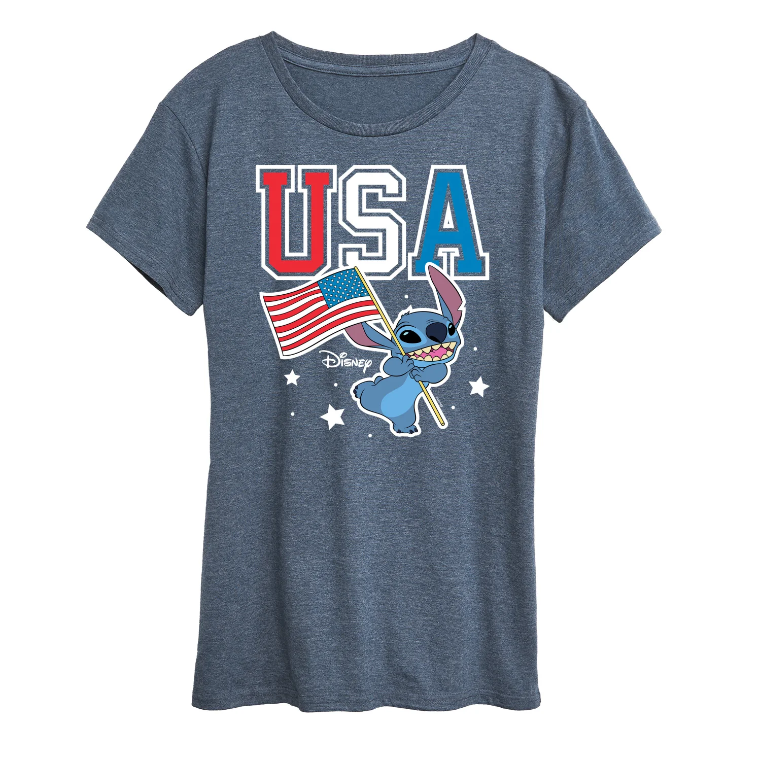Lilo & Stitch - USA Stitch - Women's Short Sleeve Graphic T-Shirt - Image 3