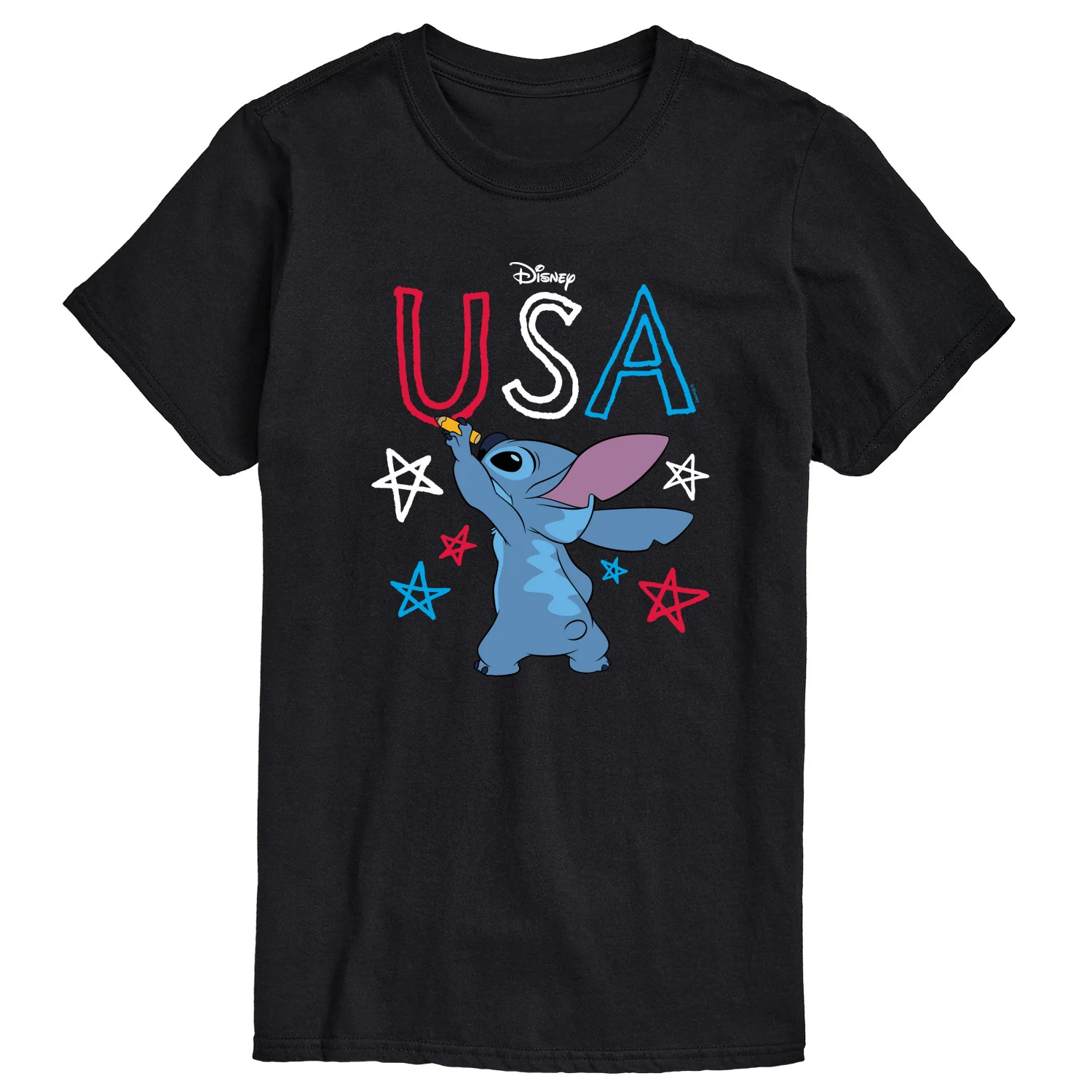 Lilo & Stitch - USA Stitch Drawing - Men's Short Sleeve Graphic T-Shirt - Image 2