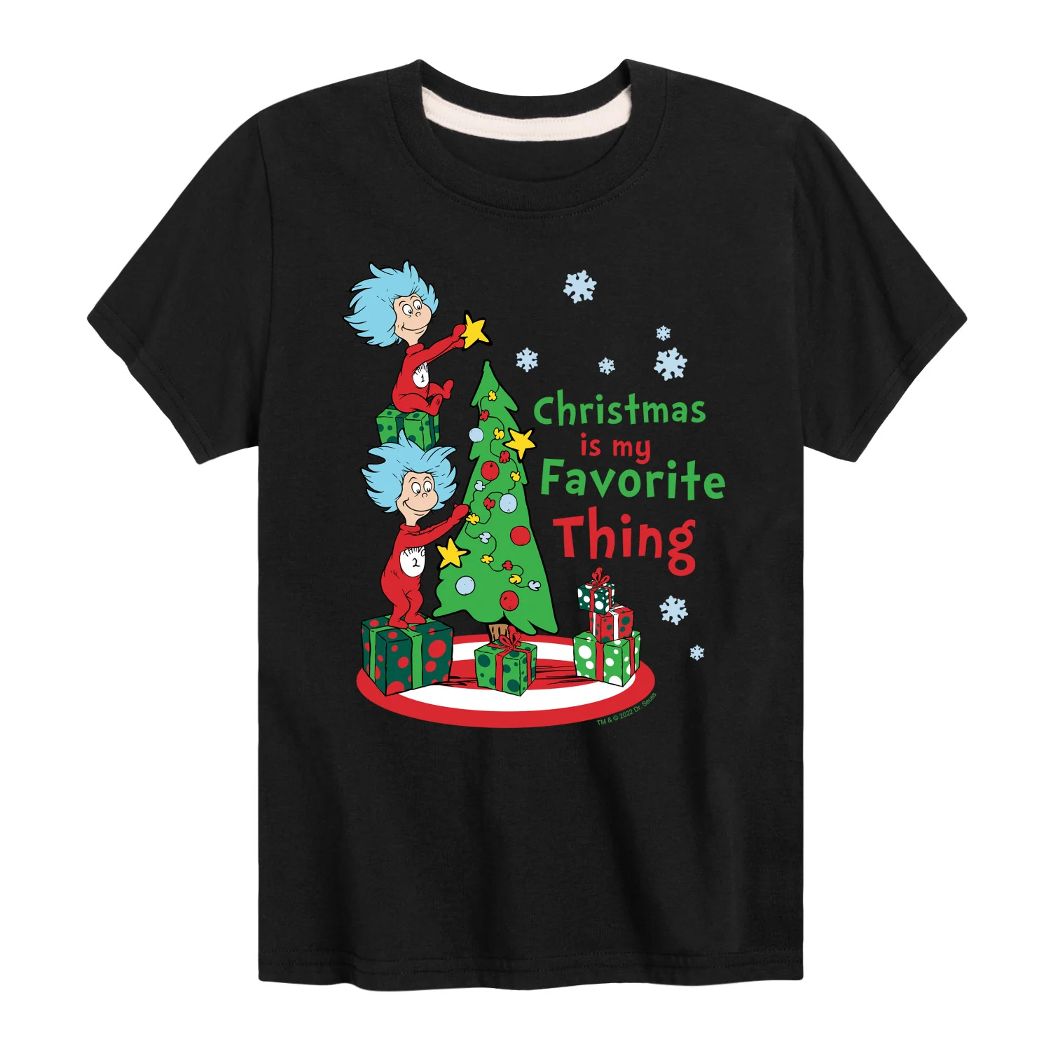 The Cat in the Hat - Christmas Is A Family Thing - Toddler And Youth Short Sleeve Graphic T-Shirt - Image 2