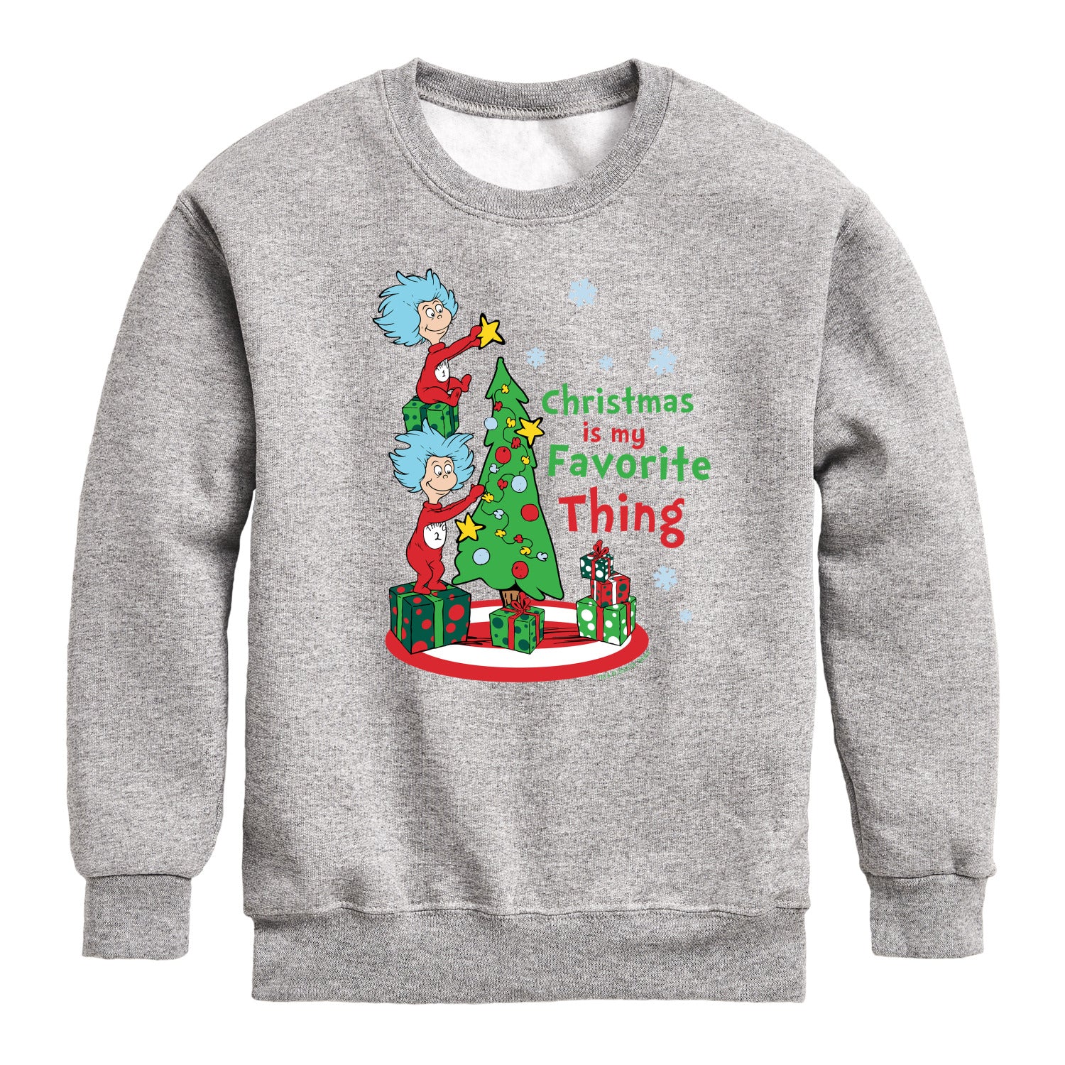 The Cat in the Hat - Christmas Is A Family Thing - Toddler And Youth Crewneck Fleece Sweatshirt - Image 2