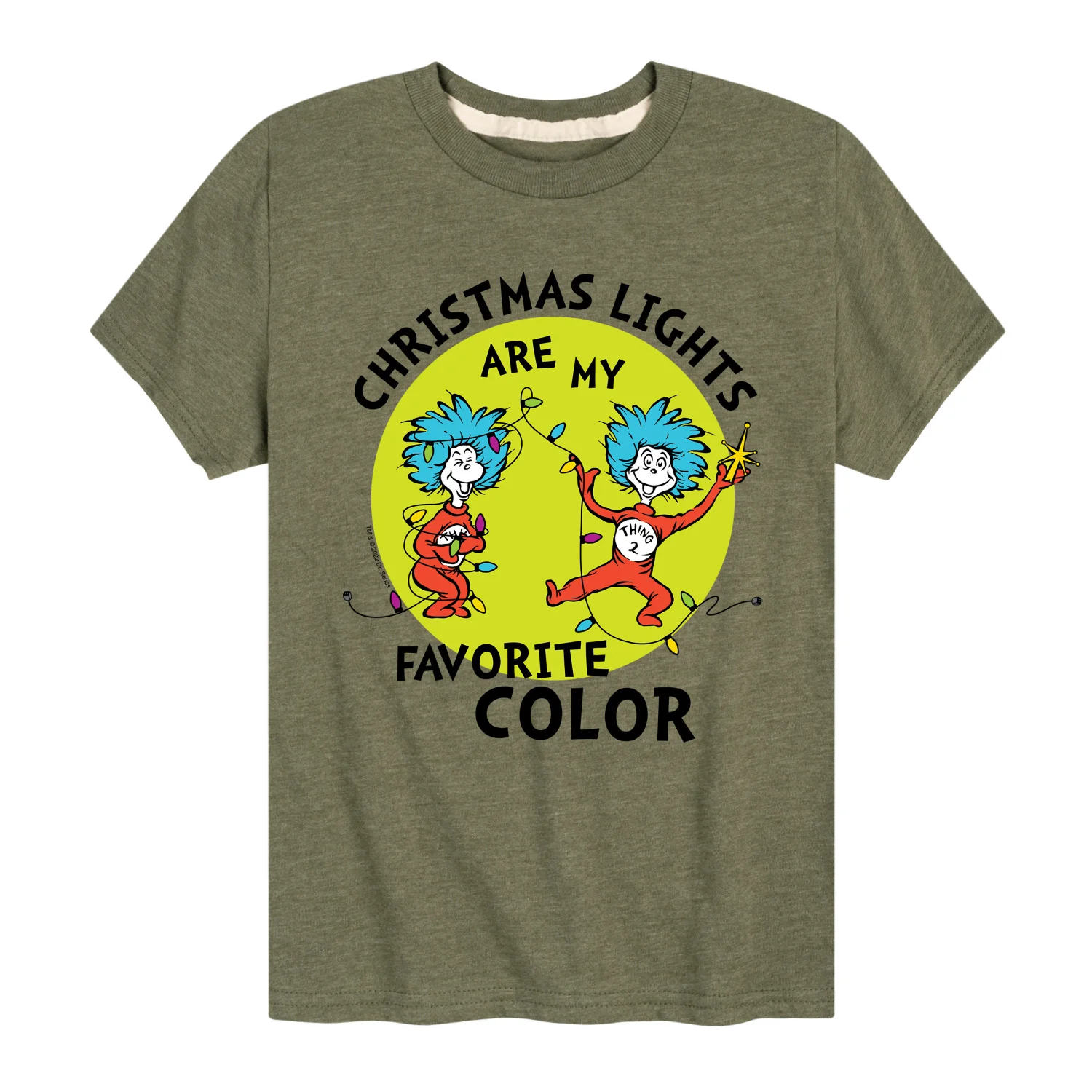 The Cat in the Hat - Christmas Lights Are My Favorite Color - Toddler And Youth Short Sleeve Graphic T-Shirt - Image 2