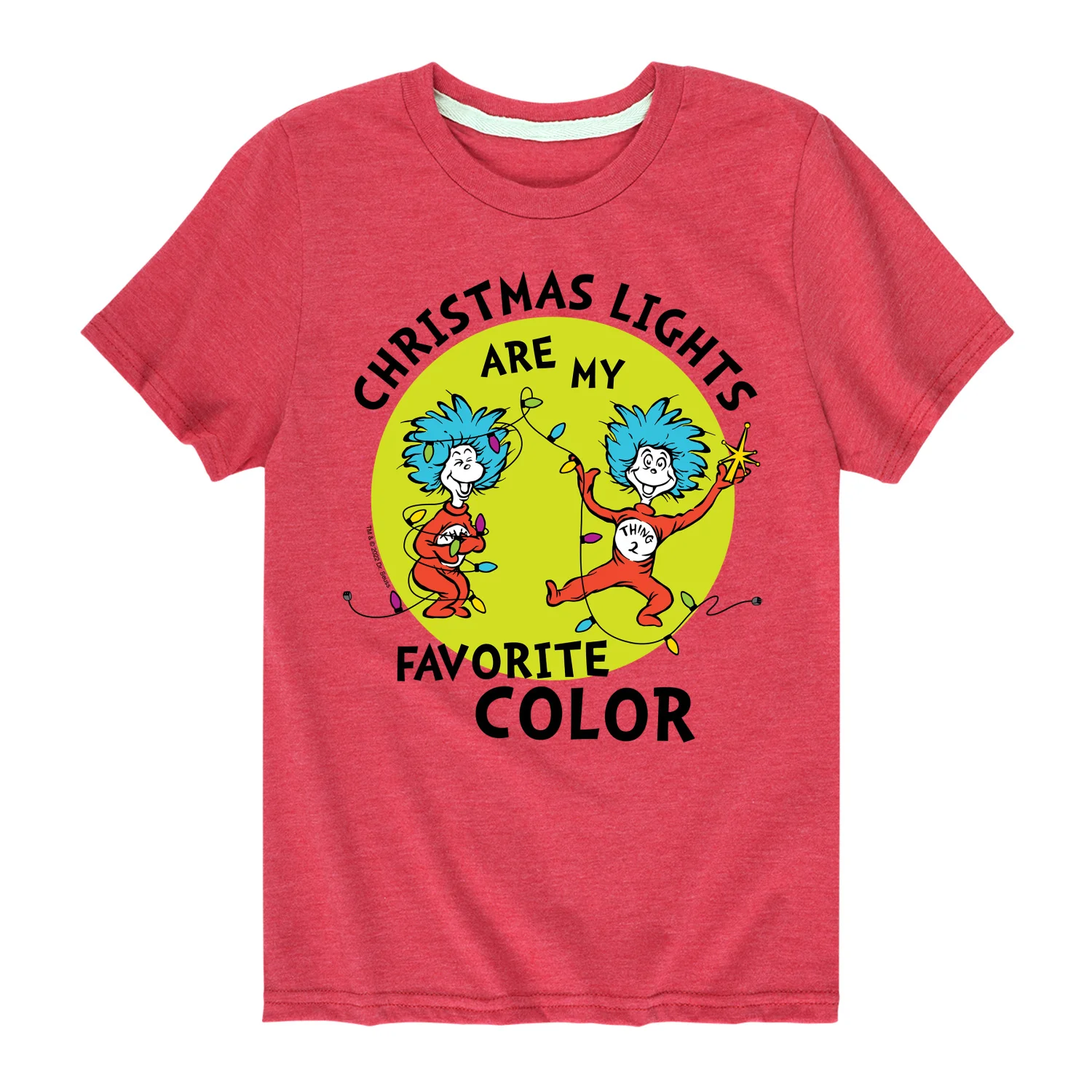 The Cat in the Hat - Christmas Lights Are My Favorite Color - Toddler And Youth Short Sleeve Graphic T-Shirt - Image 3
