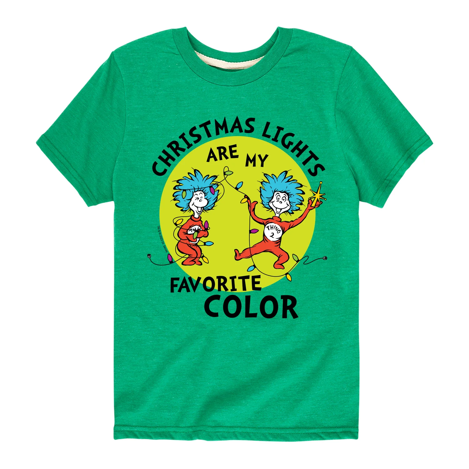 The Cat in the Hat - Christmas Lights Are My Favorite Color - Toddler And Youth Short Sleeve Graphic T-Shirt - Image 4