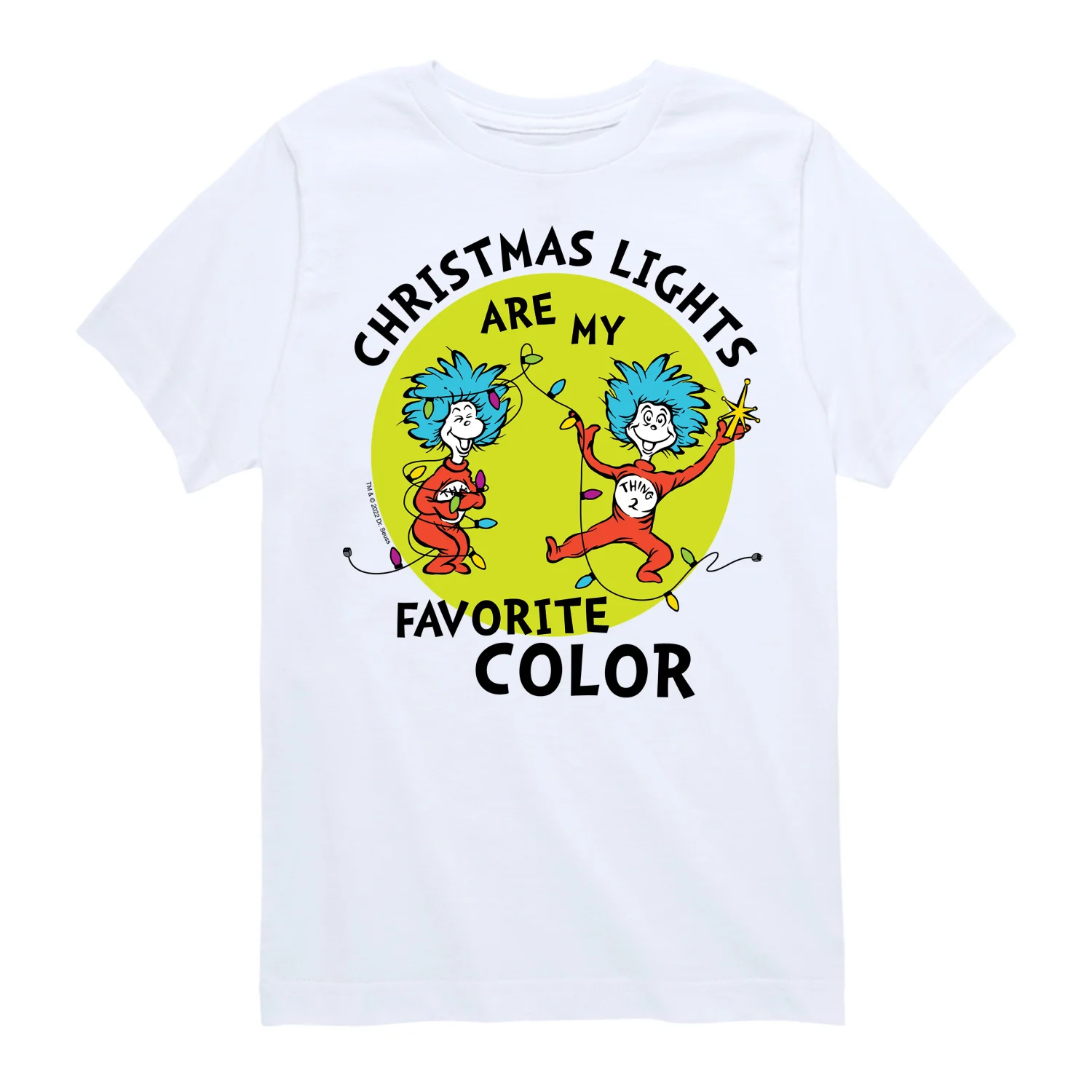 The Cat in the Hat - Christmas Lights Are My Favorite Color - Toddler And Youth Short Sleeve Graphic T-Shirt - Image 6