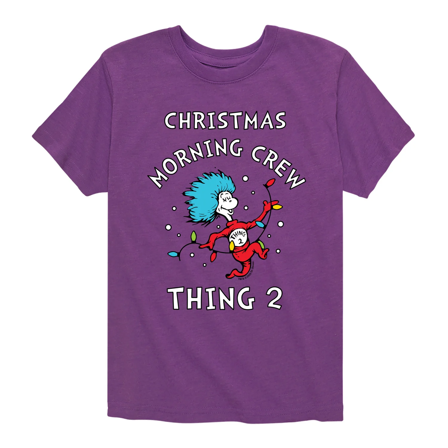 The Cat in the Hat - Christmas Morning Crew Thing 2 - Toddler And Youth Short Sleeve Graphic T-Shirt