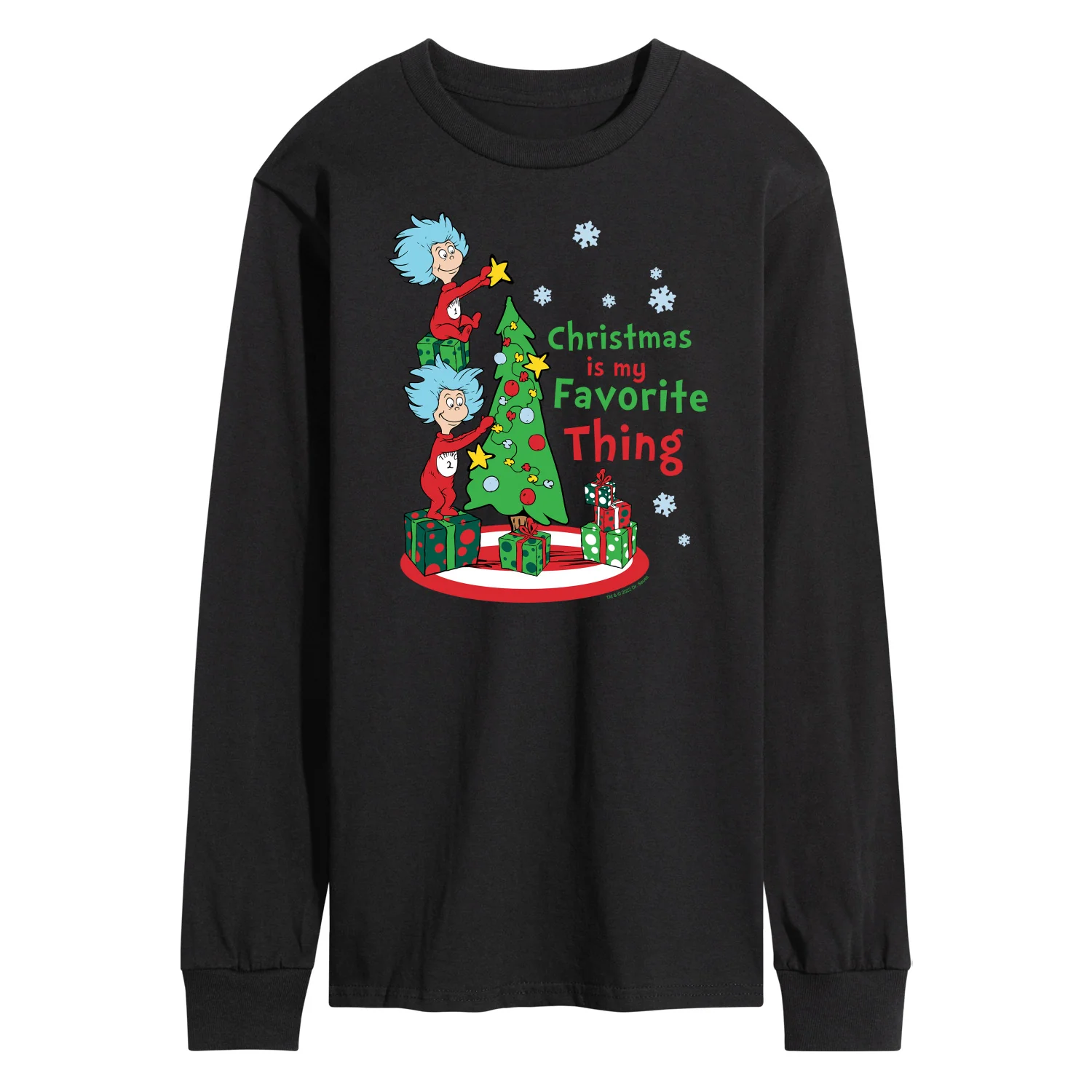 Cat in the Hat - Christmas Is A Family Thing - Men's Long Sleeve T-Shirt - Image 2