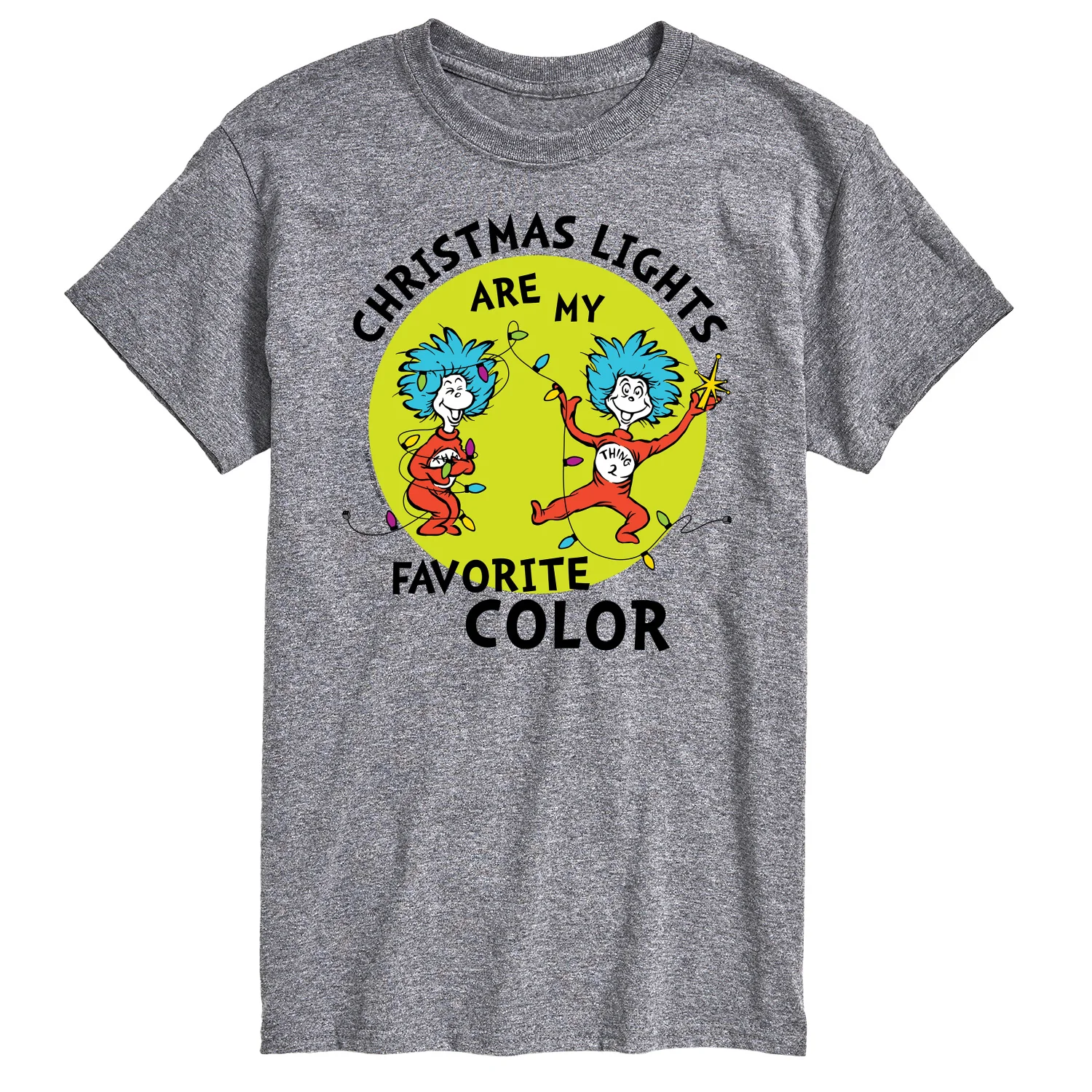 The Cat in the Hat - Christmas Lights Are My Favorite Color - Men's Short Sleeve Graphic T-Shirt - Image 2