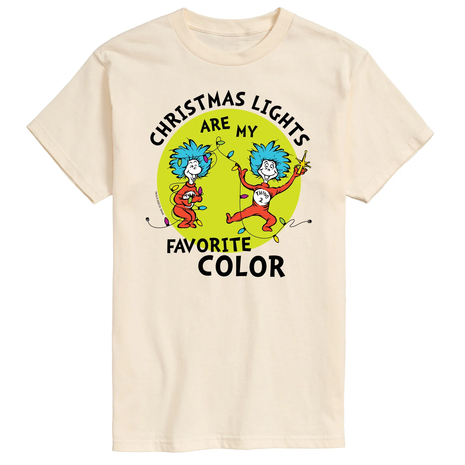 The Cat in the Hat - Christmas Lights Are My Favorite Color - Men's Short Sleeve Graphic T-Shirt - Image 3