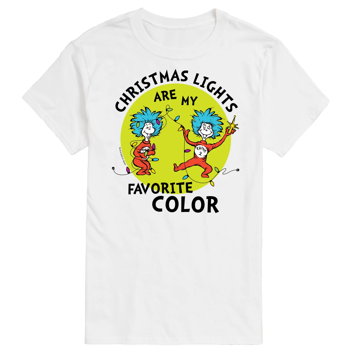 The Cat in the Hat - Christmas Lights Are My Favorite Color - Men's Short Sleeve Graphic T-Shirt - Image 4