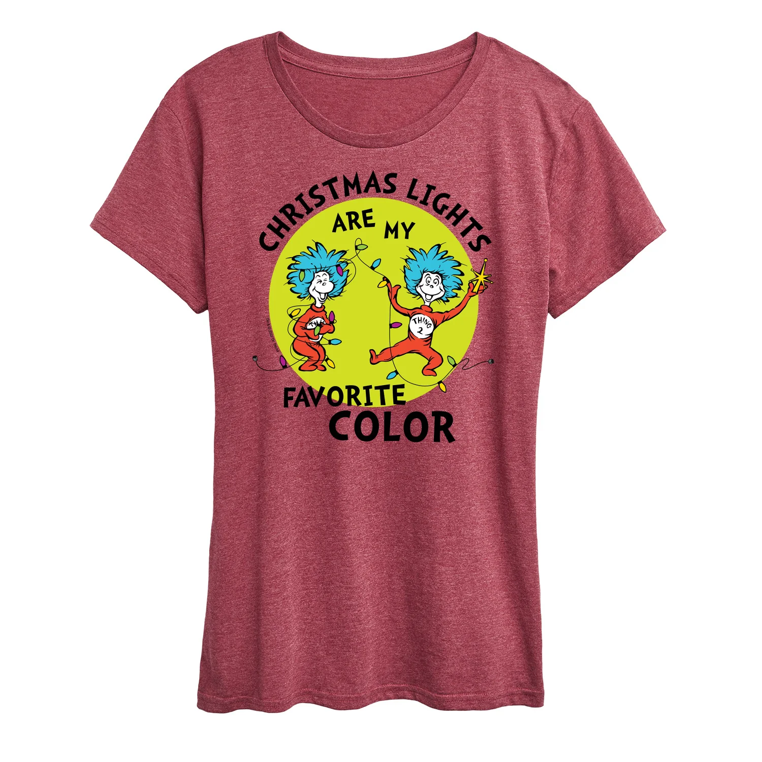 The Cat in the Hat - Christmas Lights Are My Favorite Color - Women's Short Sleeve Graphic T-Shirt - Image 3