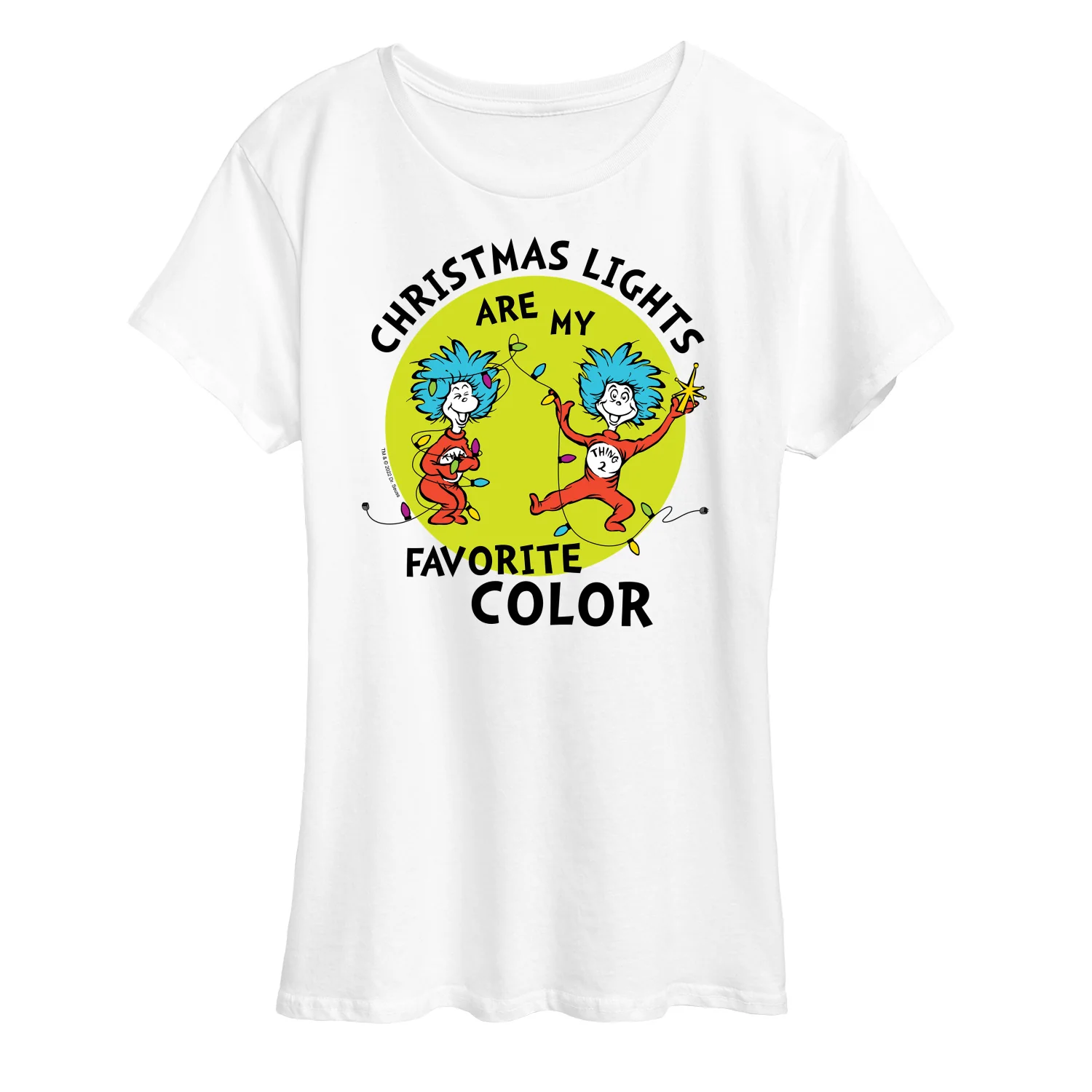 The Cat in the Hat - Christmas Lights Are My Favorite Color - Women's Short Sleeve Graphic T-Shirt - Image 4