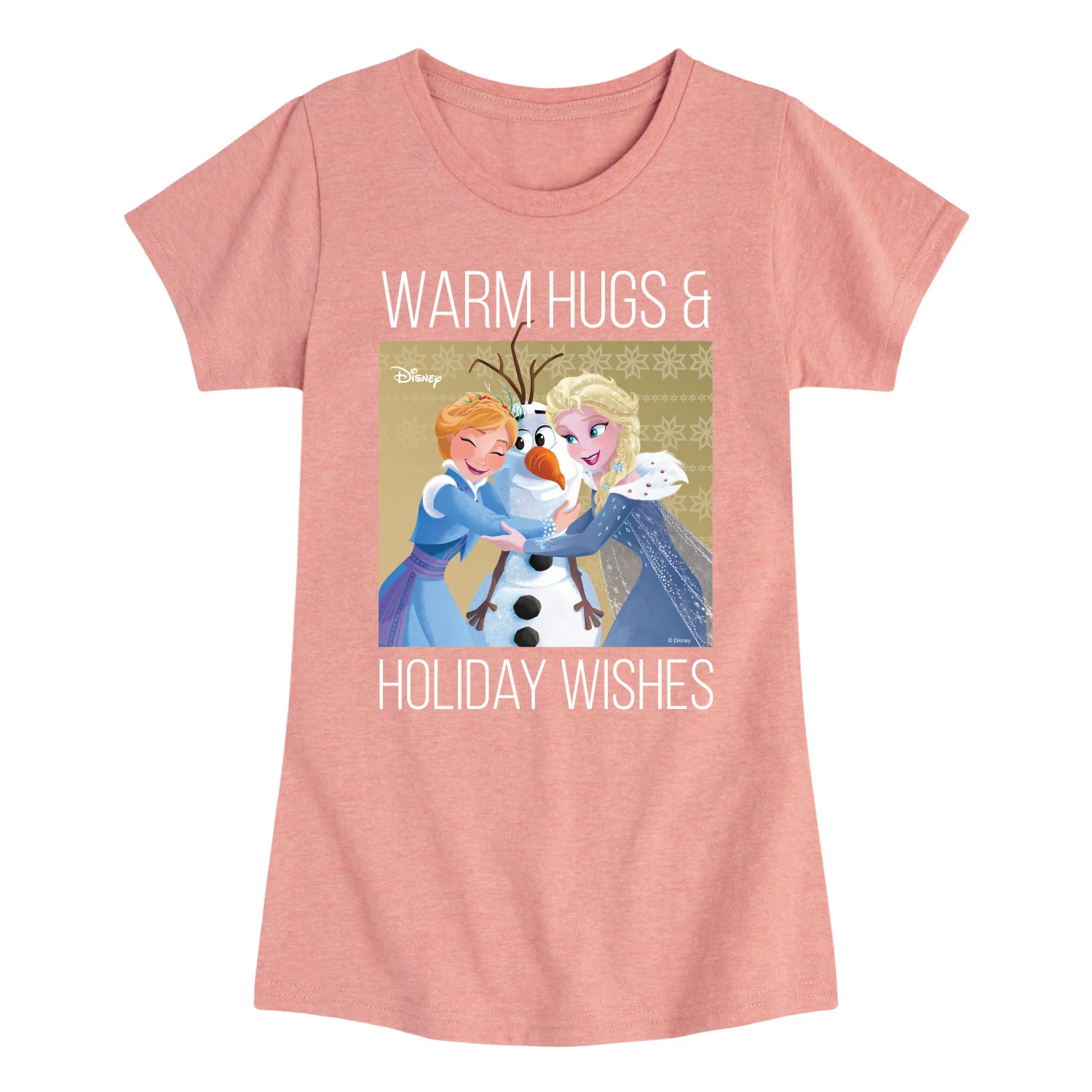 Frozen 2 -Warm Hugs Holiday Wishes - Toddler And Youth Girls Short Sleeve Graphic T-Shirt - Image 2