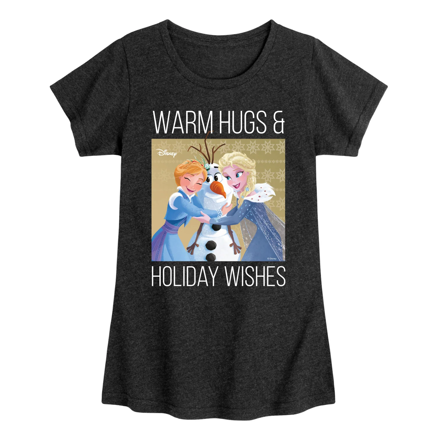 Frozen 2 -Warm Hugs Holiday Wishes - Toddler And Youth Girls Short Sleeve Graphic T-Shirt - Image 3