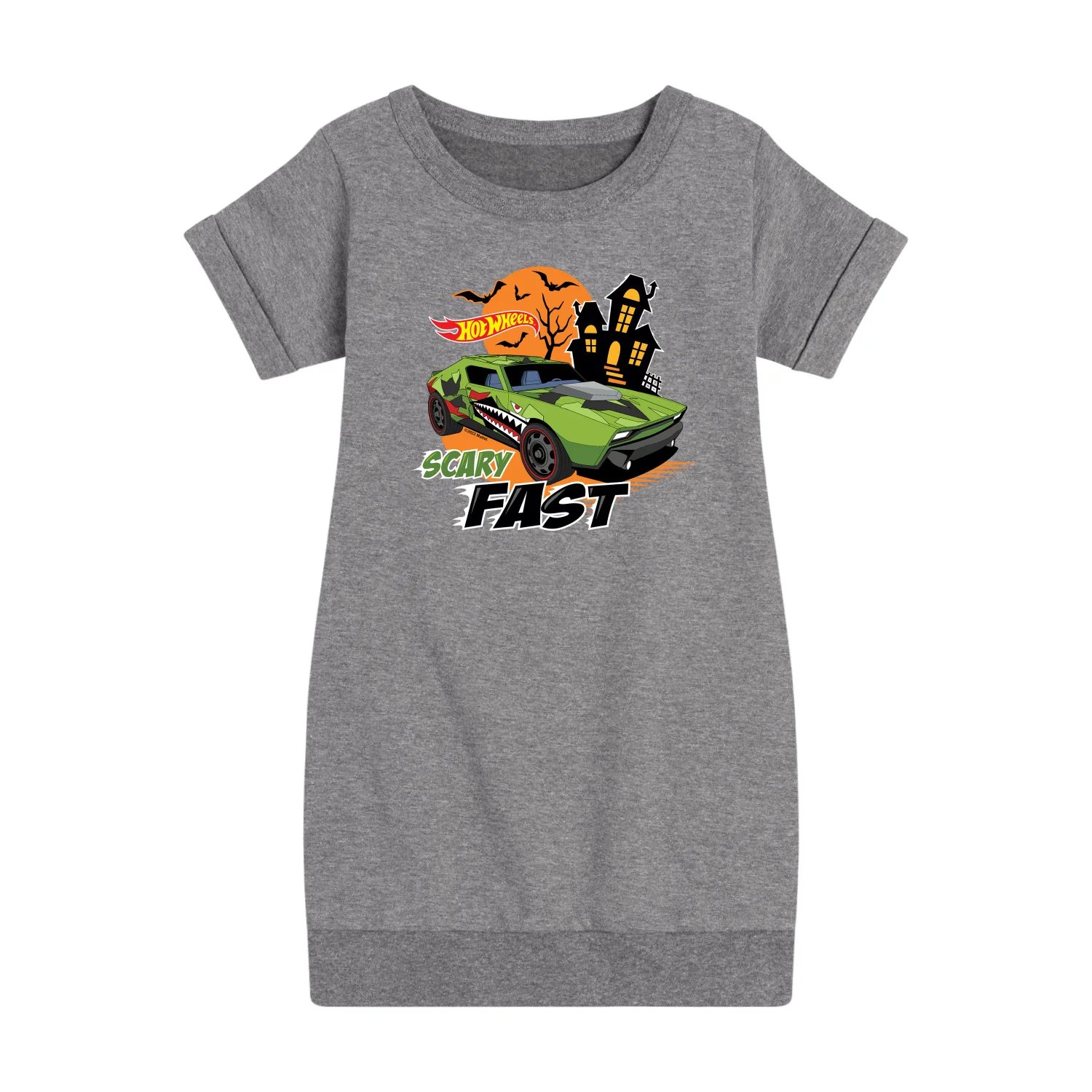 Hot Wheels - Halloween - Scary Fast - Toddler & Youth Girls Fleece Dress - Image 2