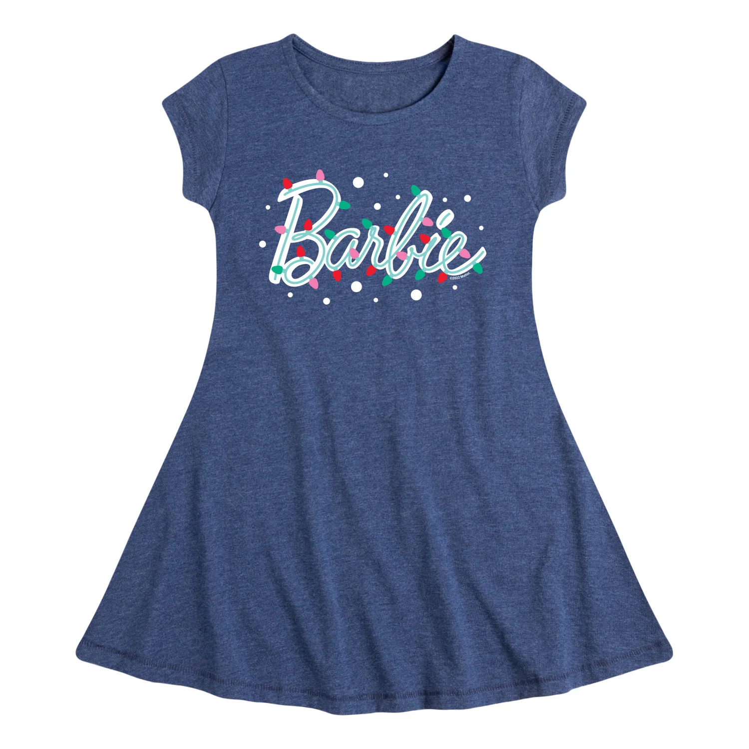 Barbie - Holidays & Christmas - Tangled Lights - Toddler & Youth Girls Fit & Flare Dress