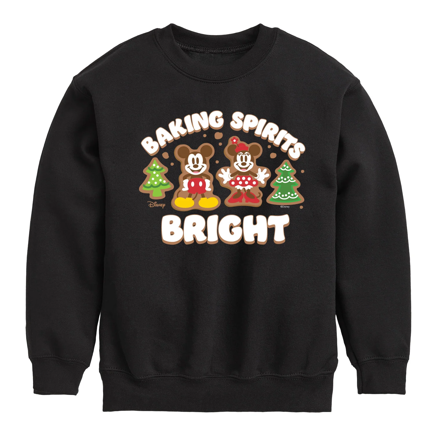 Disney - Mickey and Minnie Baking Spirits Bright Christmas - Toddler & Youth Crewneck Fleece Sweatshirt - Image 2