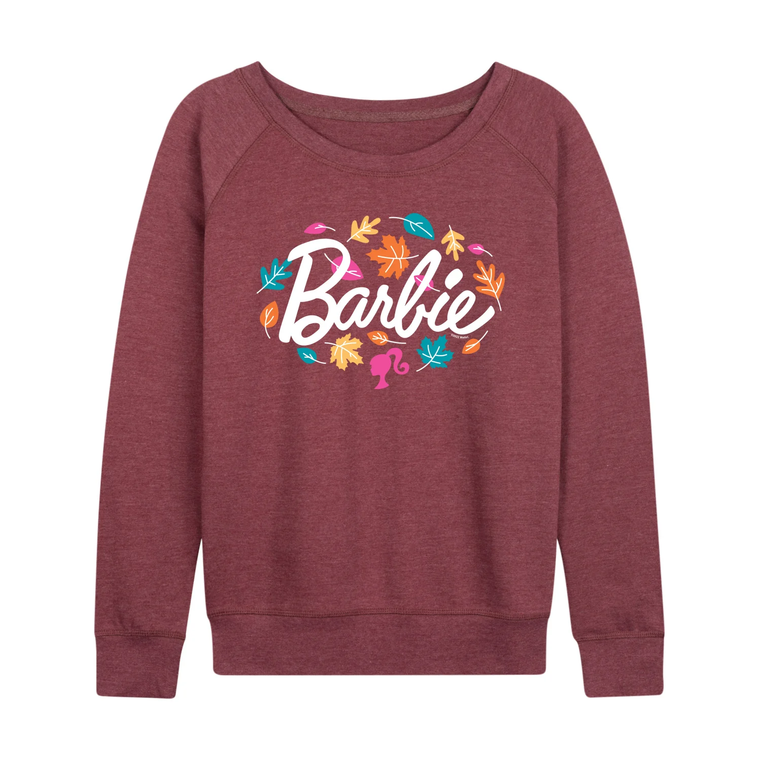 Barbie - Leaves Circling Logo - Women's Lightweight French Terry Long Sleeve Shirt - Image 3