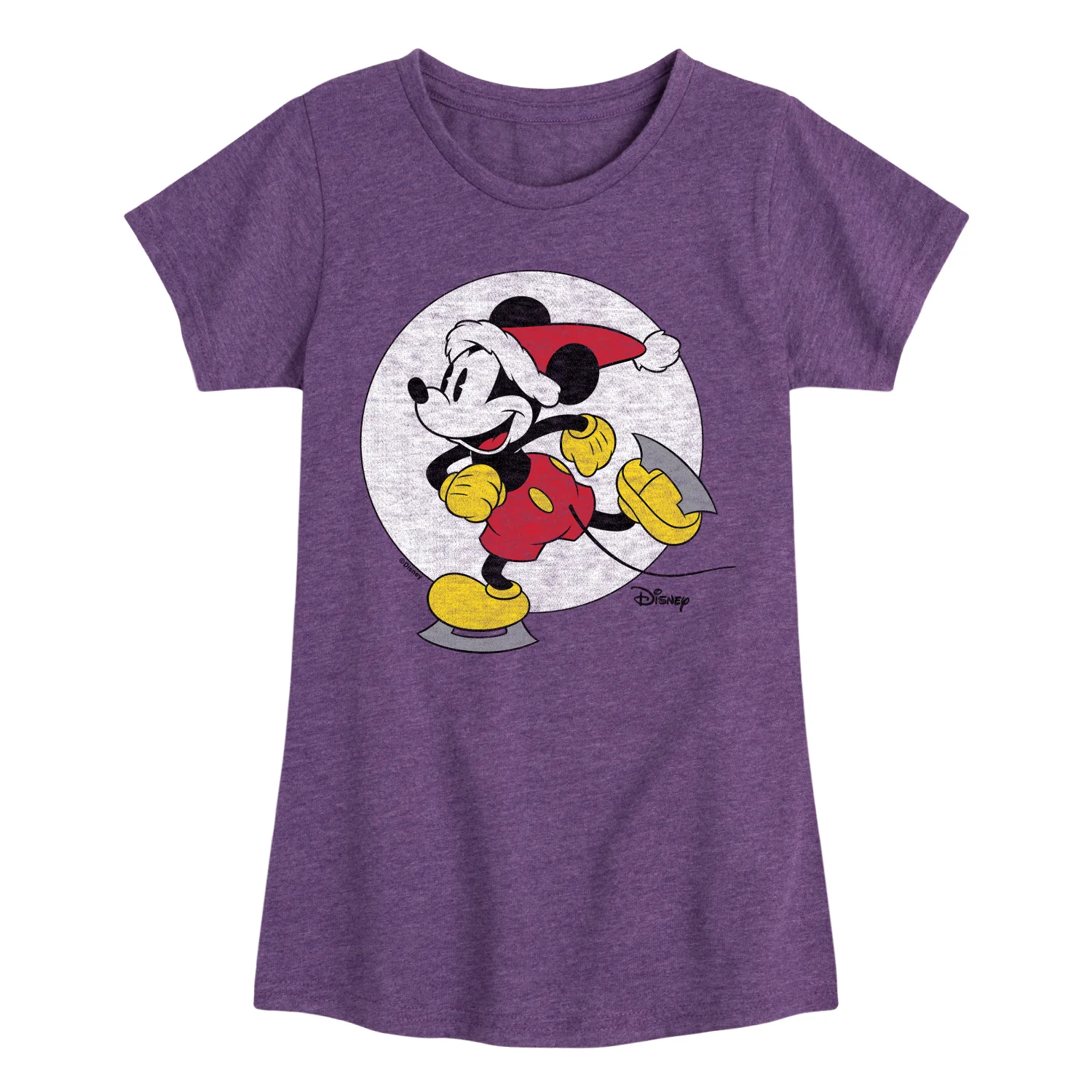 Disney - Mickey Skating - Toddler & Youth Girls Short Sleeve Graphic T-Shirt