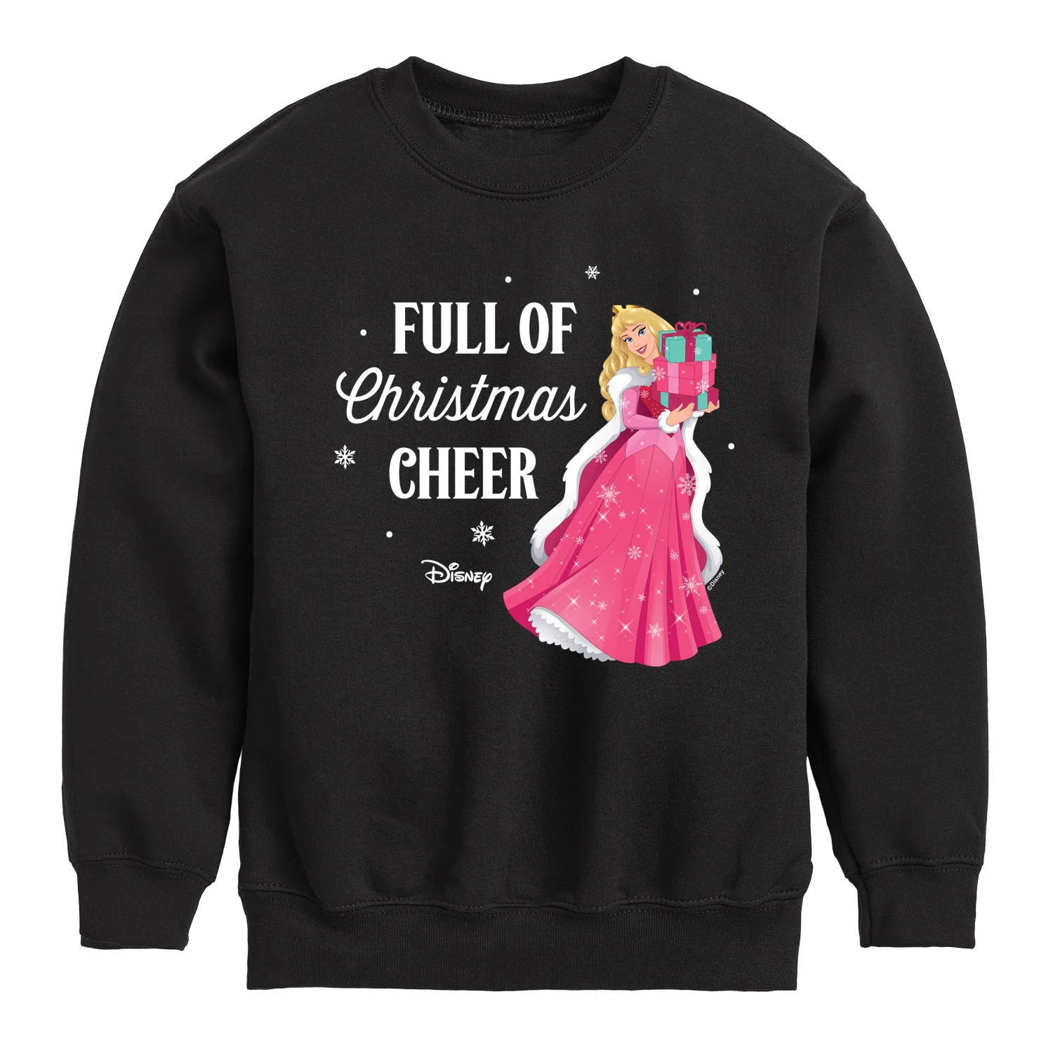Disney Princess - Full Of Christmas Cheer Aurora - Youth Crew Fleece Sweatshirt - Image 2