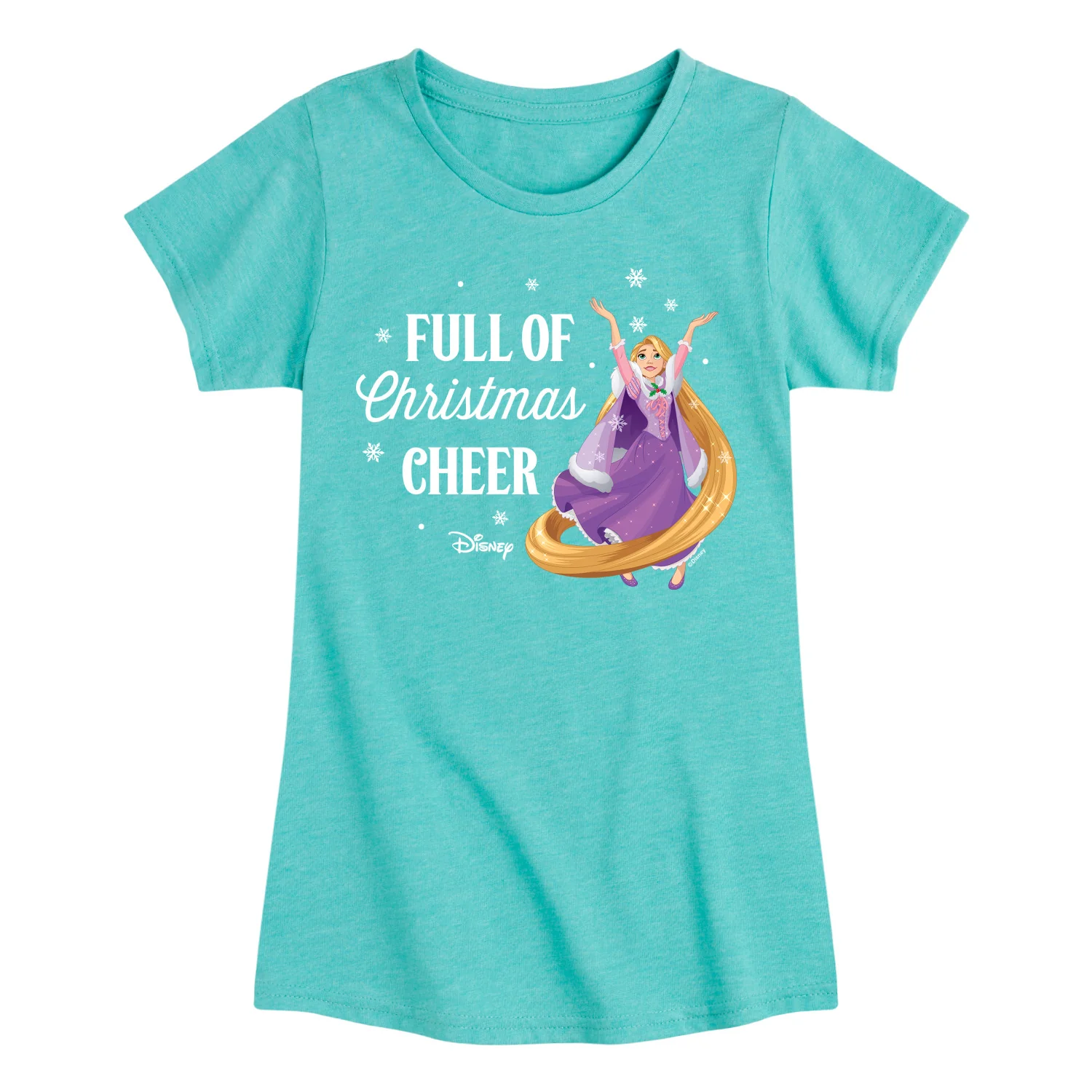 Disney Princess - Full Of Christmas Cheer Rapunzel - Youth Girls Short Sleeve T-Shirt - Image 11