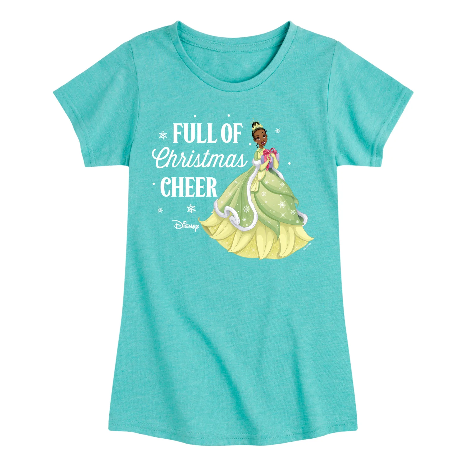 Disney Princess - Full Of Christmas Cheer Tiana - Youth Girls Short Sleeve T-Shirt