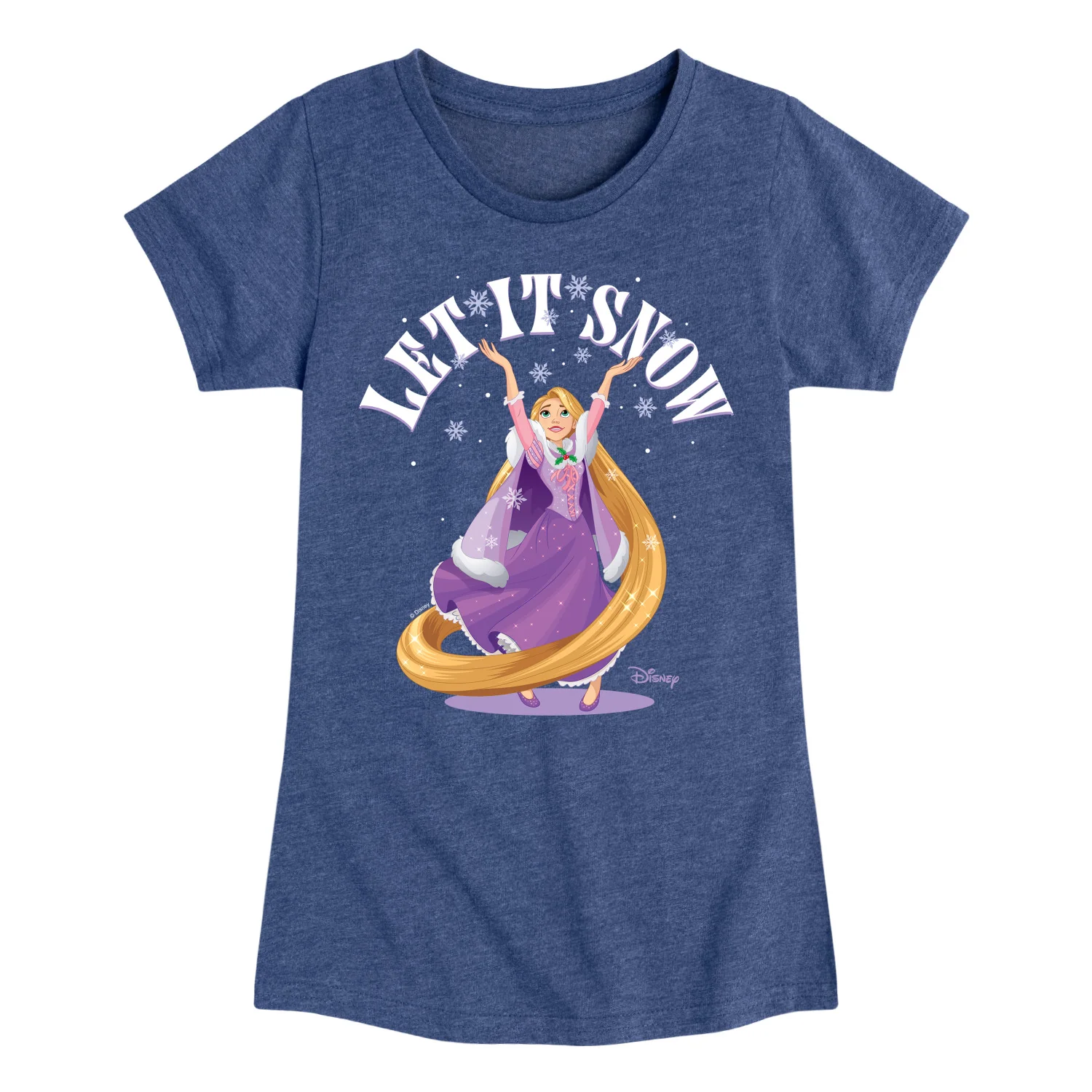 Disney Princess - Let It Snow - Youth Girls Short Sleeve T-Shirt - Image 3