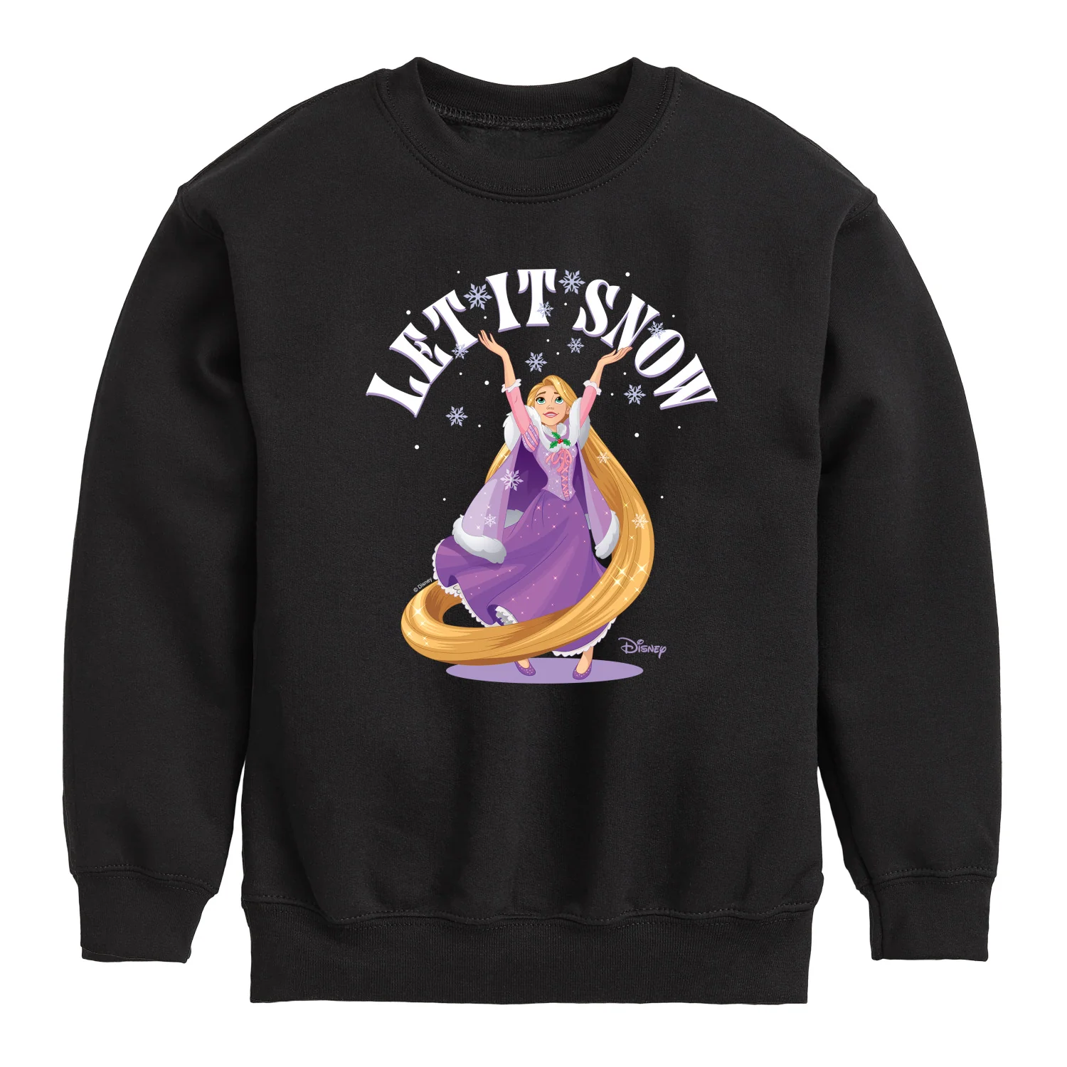 Disney Princess - Let It Snow - Youth Crew Fleece Sweatshirt